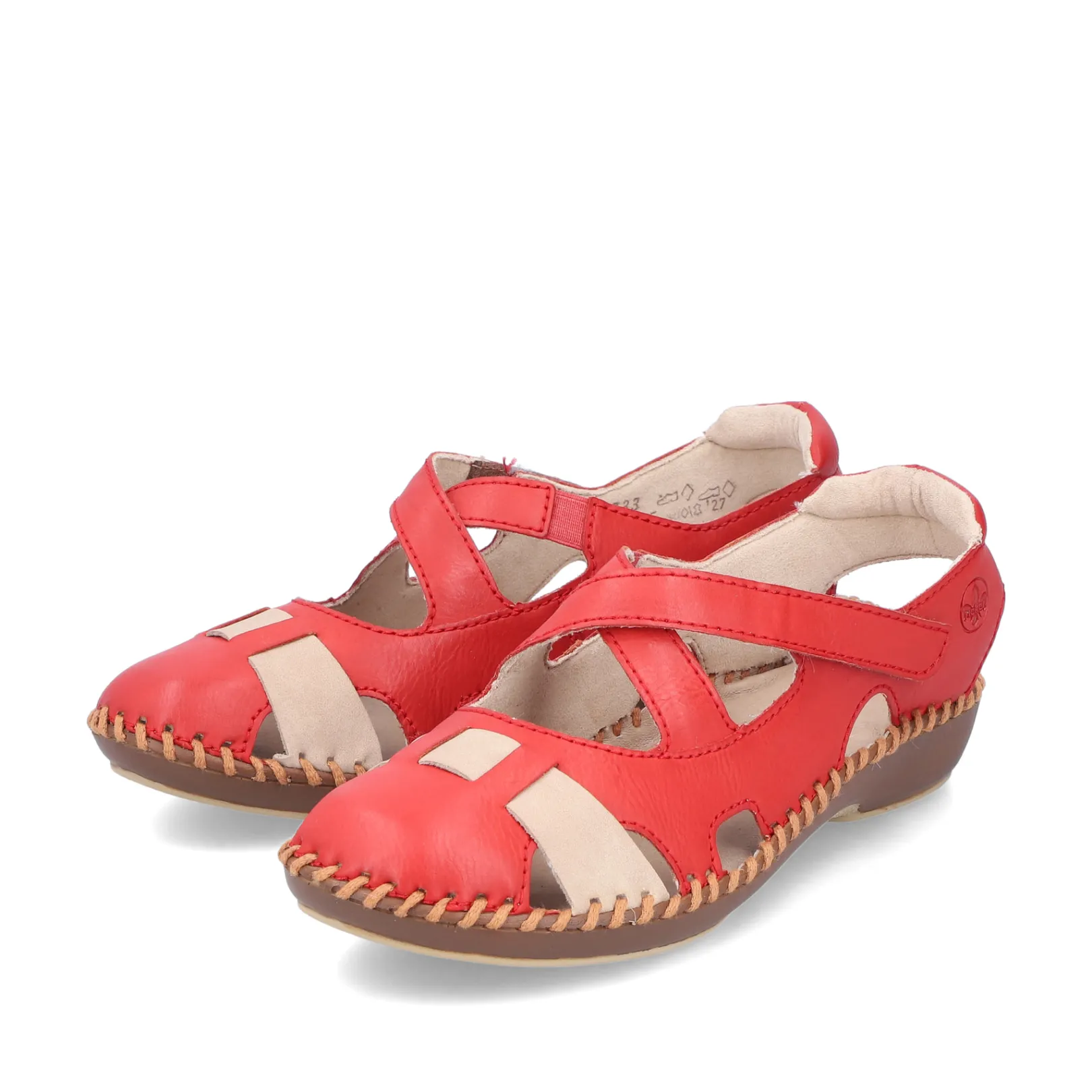 Rieker Halbschuhe & Slipper | Loafer & Ballerinas<Damen Ballerinas feuer Rot