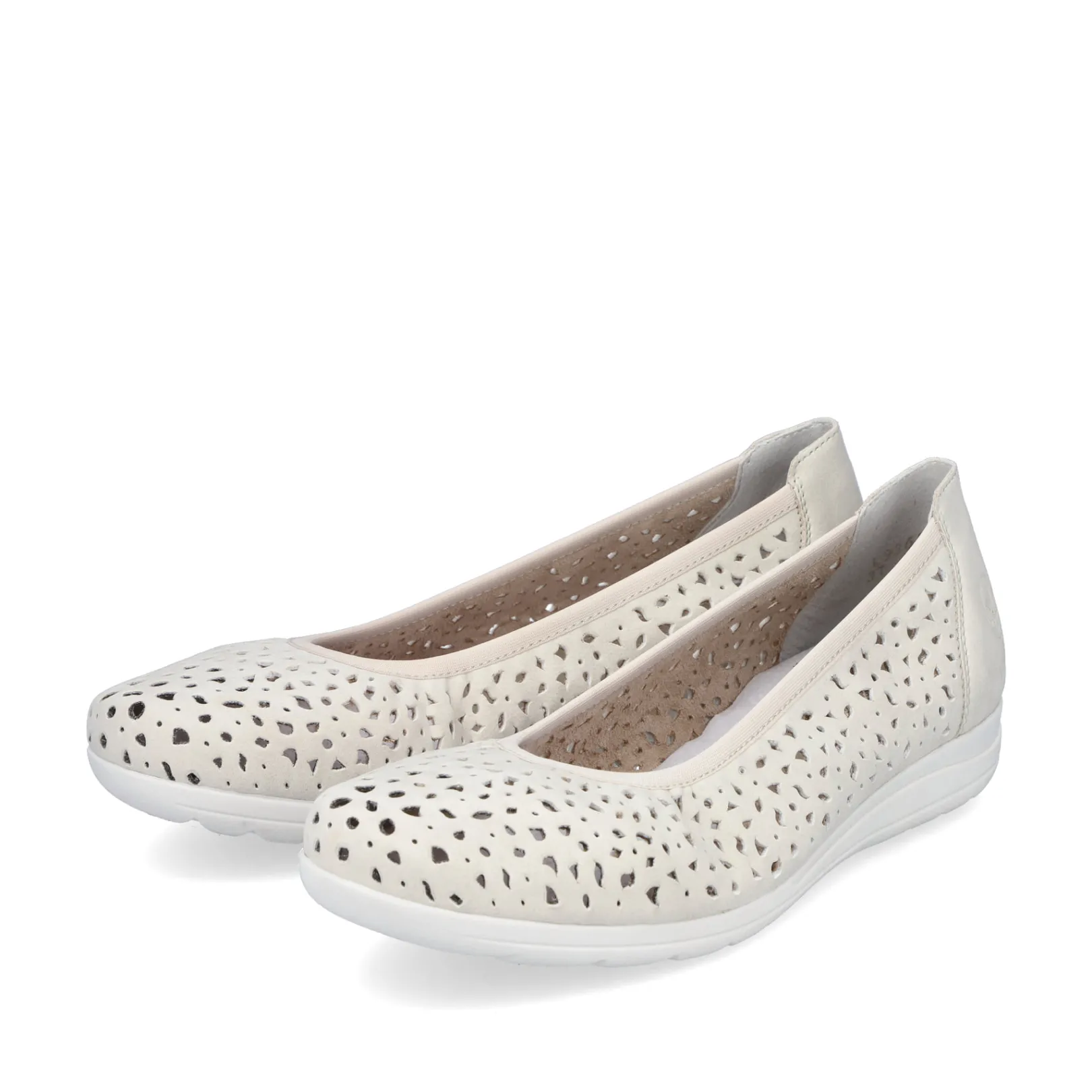 Rieker Halbschuhe & Slipper | Loafer & Ballerinas<Damen Ballerinas helll Beige