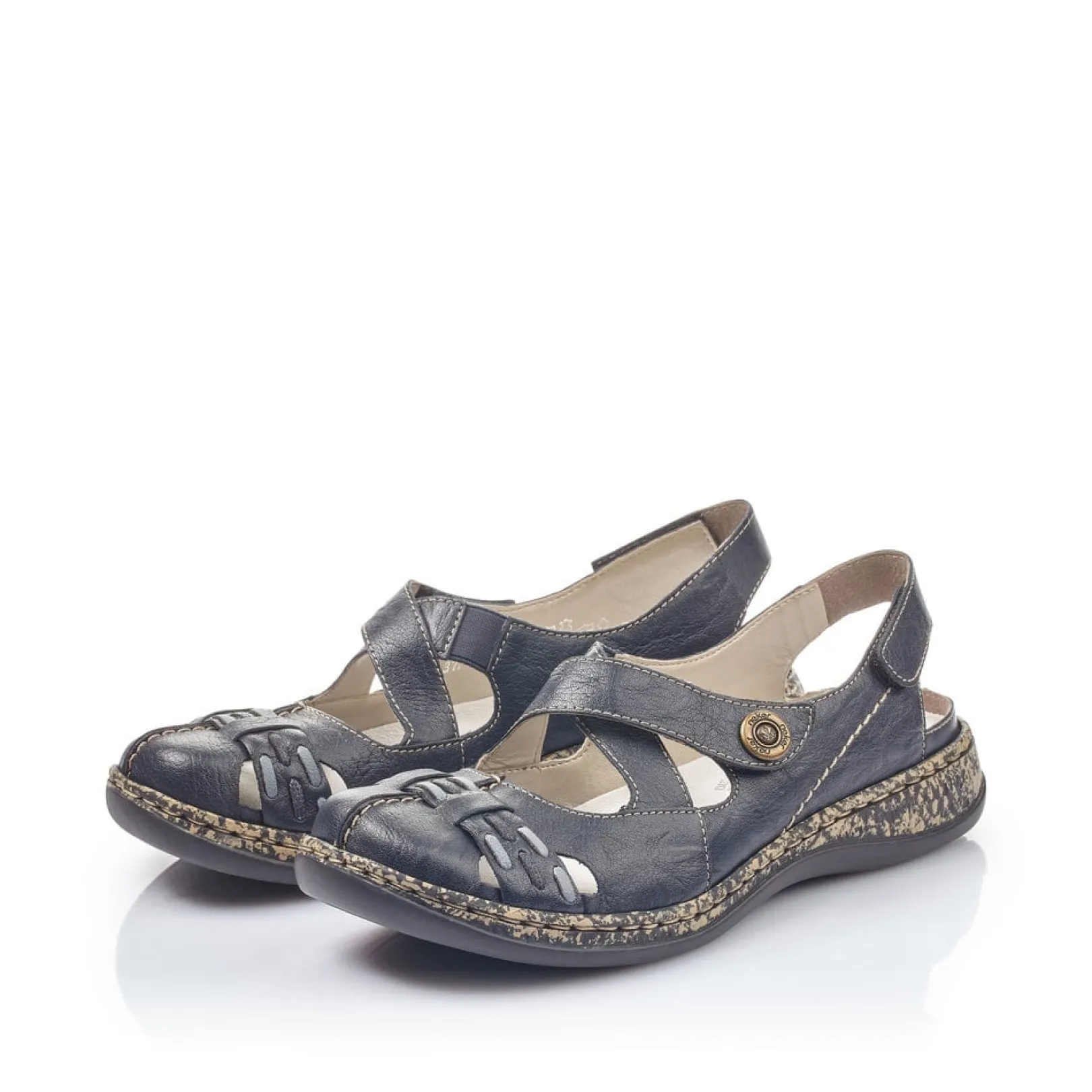 Rieker Halbschuhe & Slipper | Loafer & Ballerinas<Damen Ballerinas marine Blau