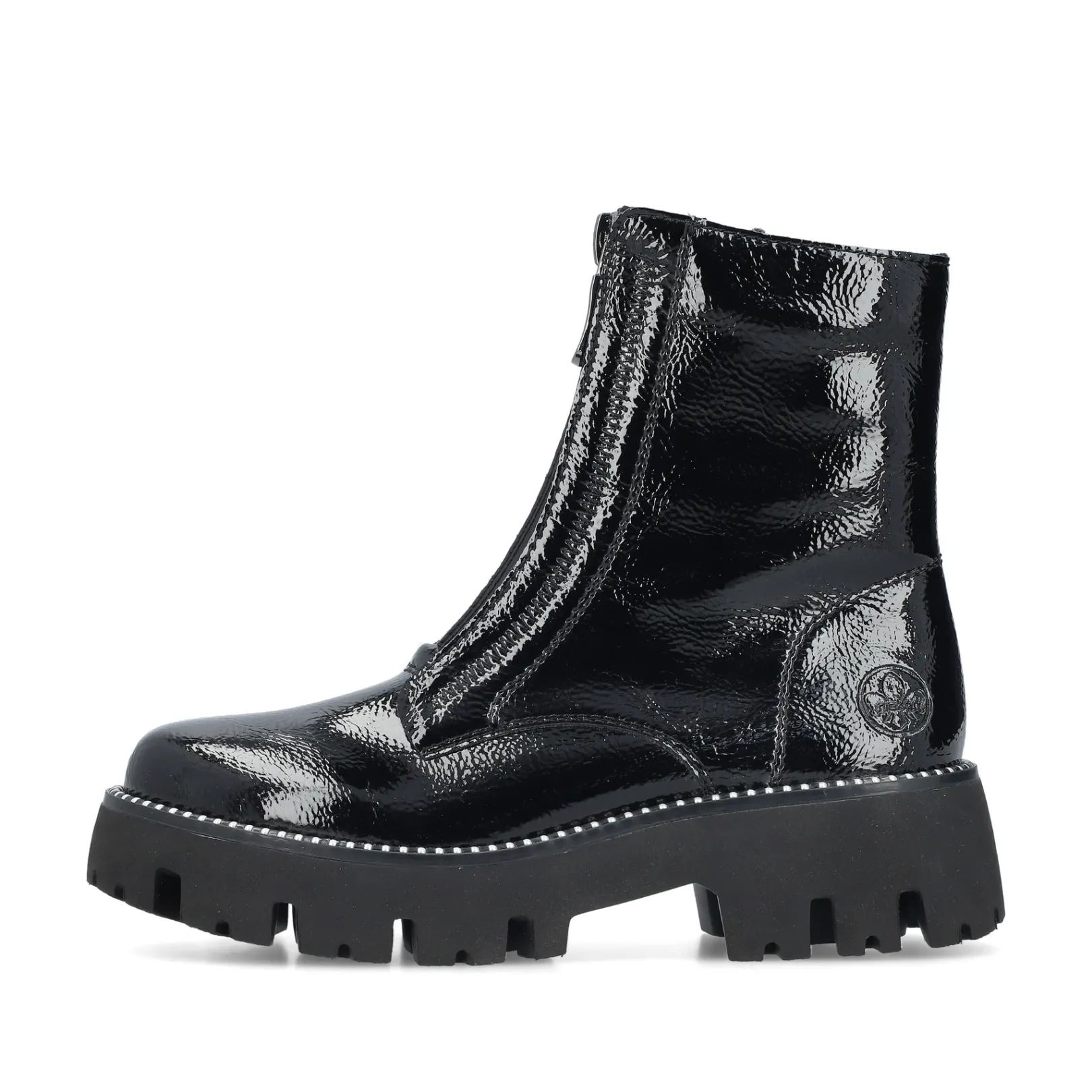 Rieker Biker Boots | Stiefeletten & Boots<Damen Biker Boots glanz Schwarz