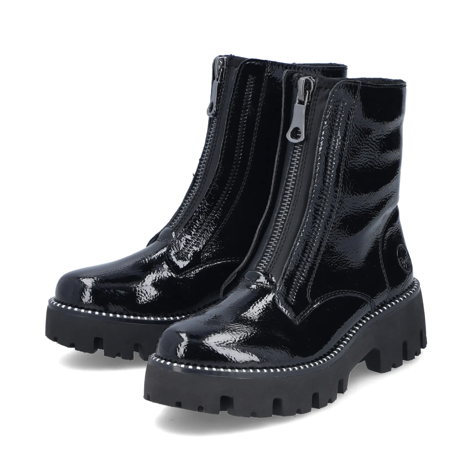 Rieker Biker Boots | Stiefeletten & Boots<Damen Biker Boots glanz Schwarz