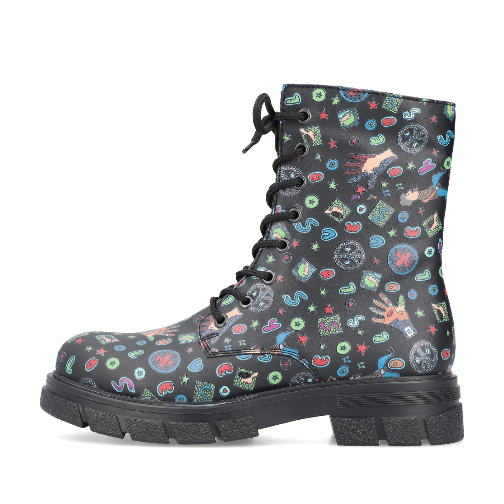 Rieker Biker Boots | Stiefeletten & Boots<Damen Biker Boots multi-schwarz Bunt