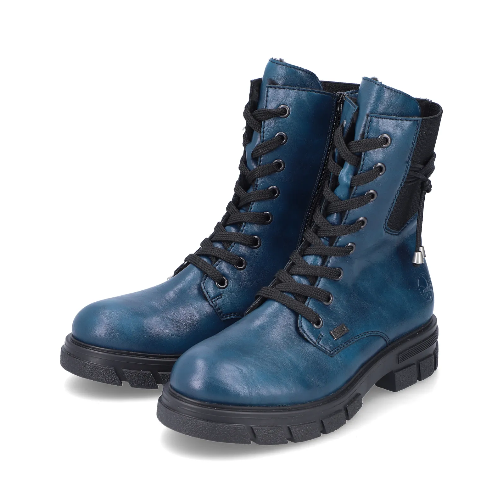 Rieker Biker Boots | Stiefeletten & Boots<Damen Biker Boots petrol-schwarz Blau