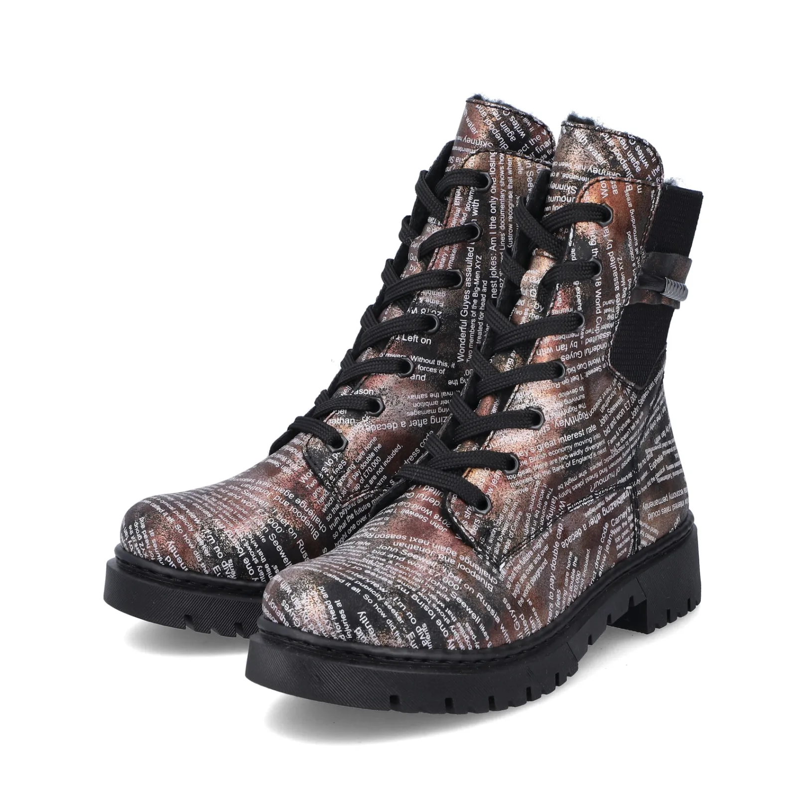 Rieker Biker Boots | Stiefeletten & Boots<Damen Biker Boots rosa-orange-metallic Bunt