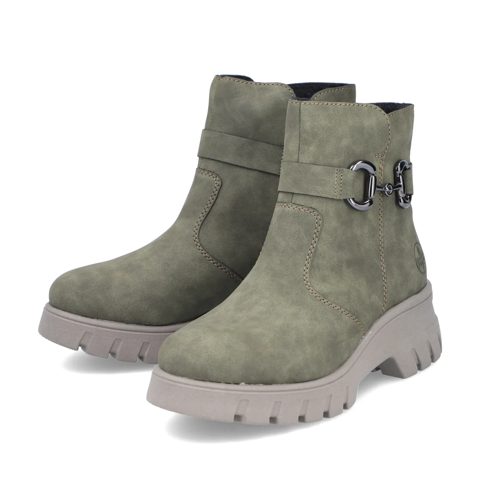 Rieker Biker Boots | Stiefeletten & Boots<Damen Biker Boots schilf Grün