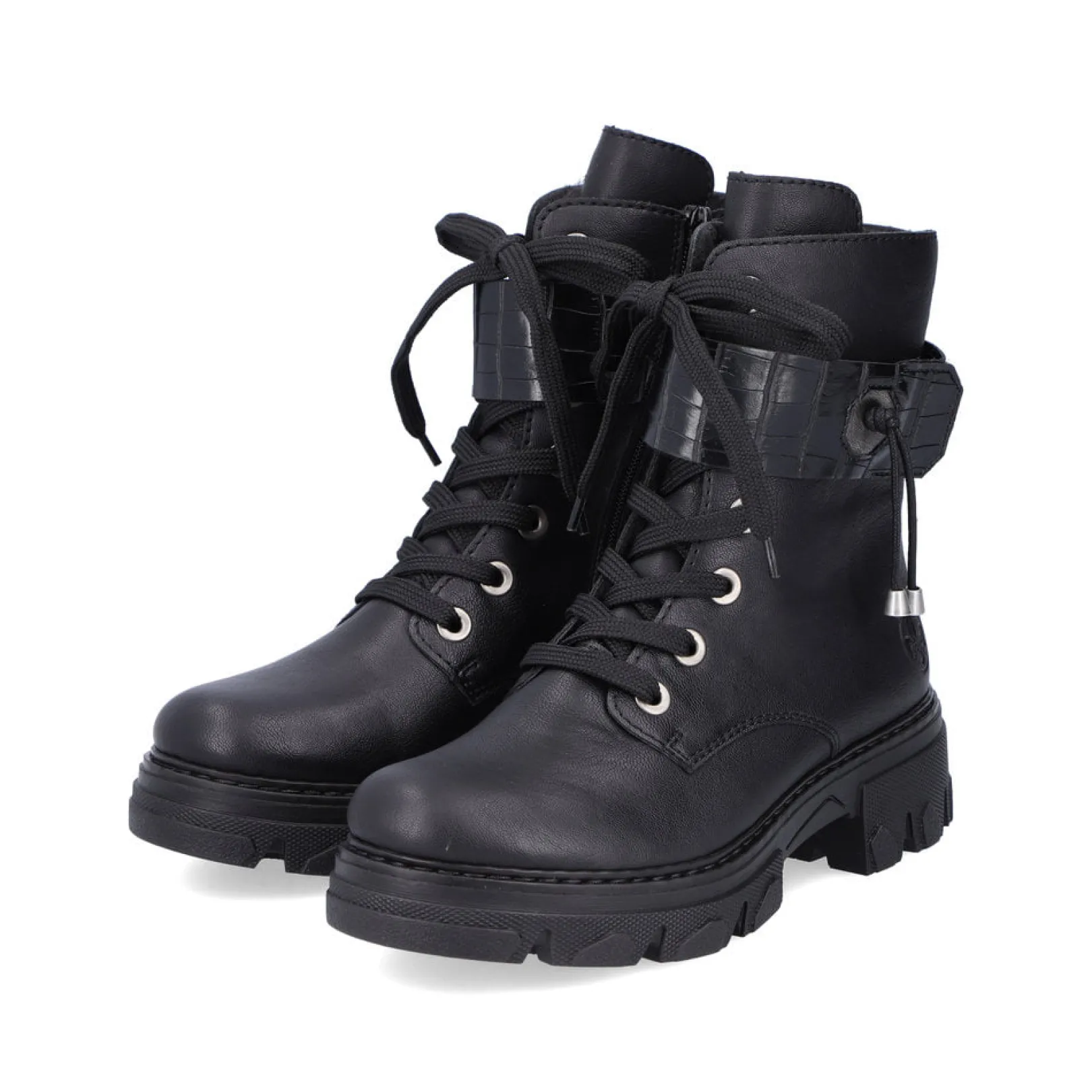 Rieker Biker Boots | Stiefeletten & Boots<Damen Biker Boots tief Schwarz