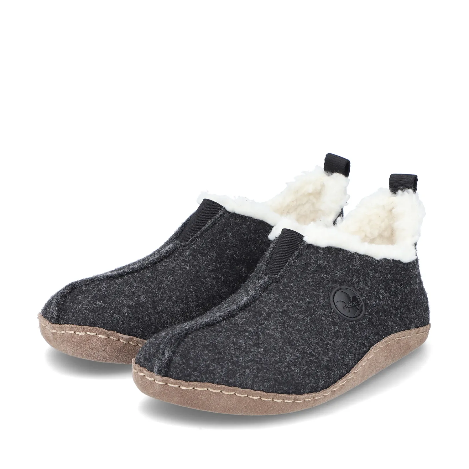 Rieker Pantoletten & Hausschuhe | Halbschuhe & Slipper<Damen Clogs asphalt Schwarz