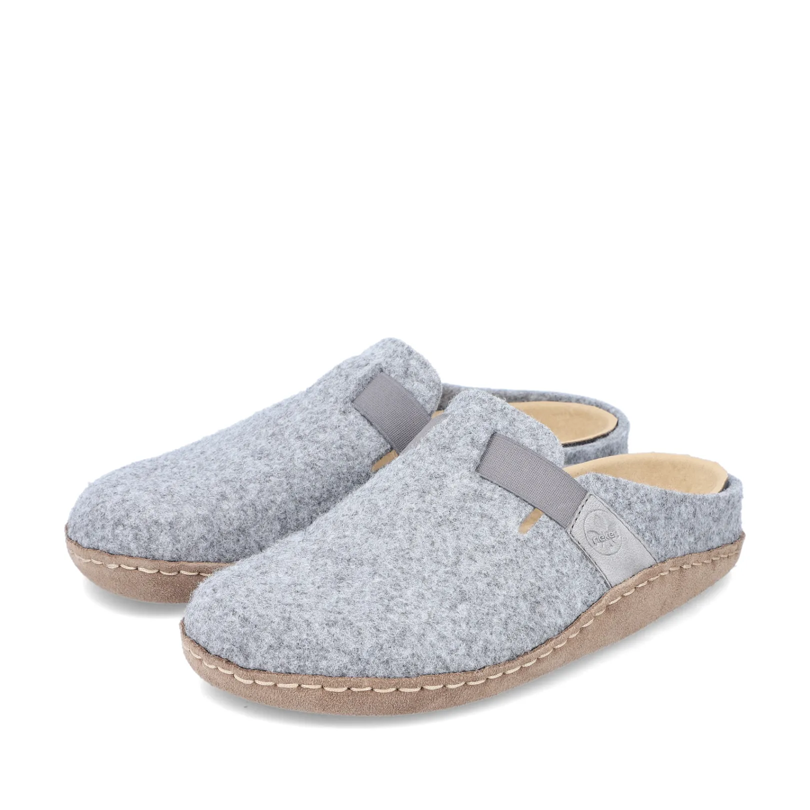 Rieker Pantoletten & Hausschuhe | Halbschuhe & Slipper<Damen Clogs hell Grau