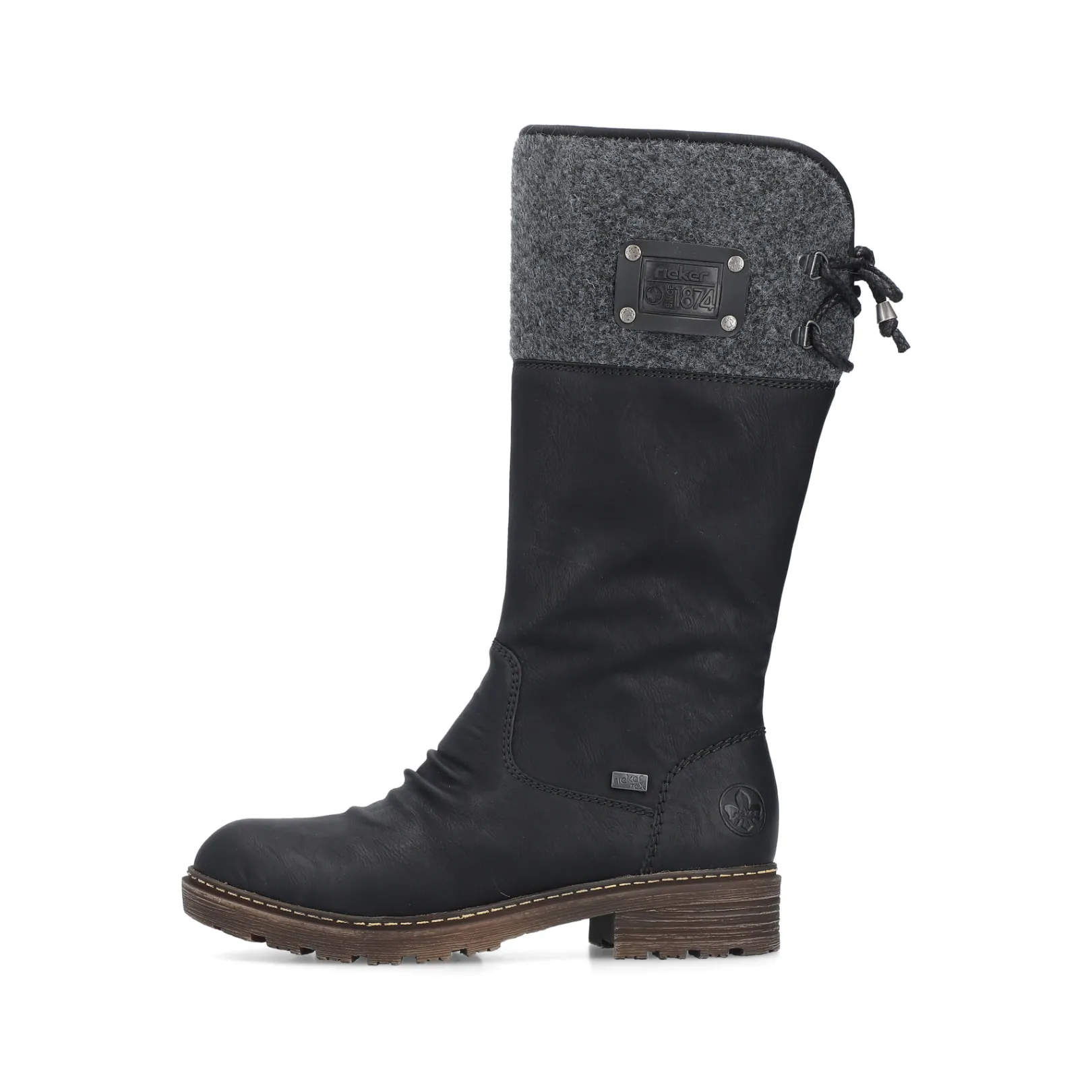 Rieker Stiefeletten & Boots<Damen Hochschaftstiefel asphalt Schwarz