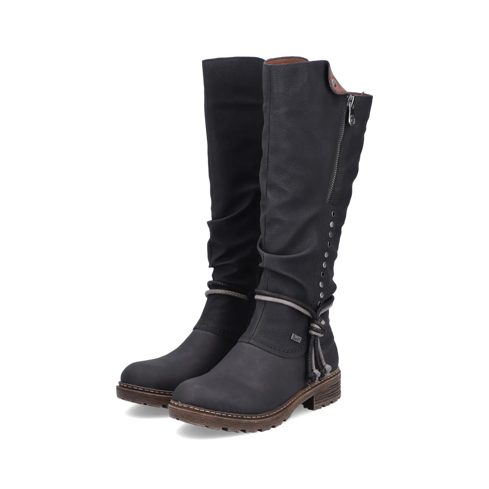 Rieker Stiefeletten & Boots<Damen Hochschaftstiefel tief Schwarz