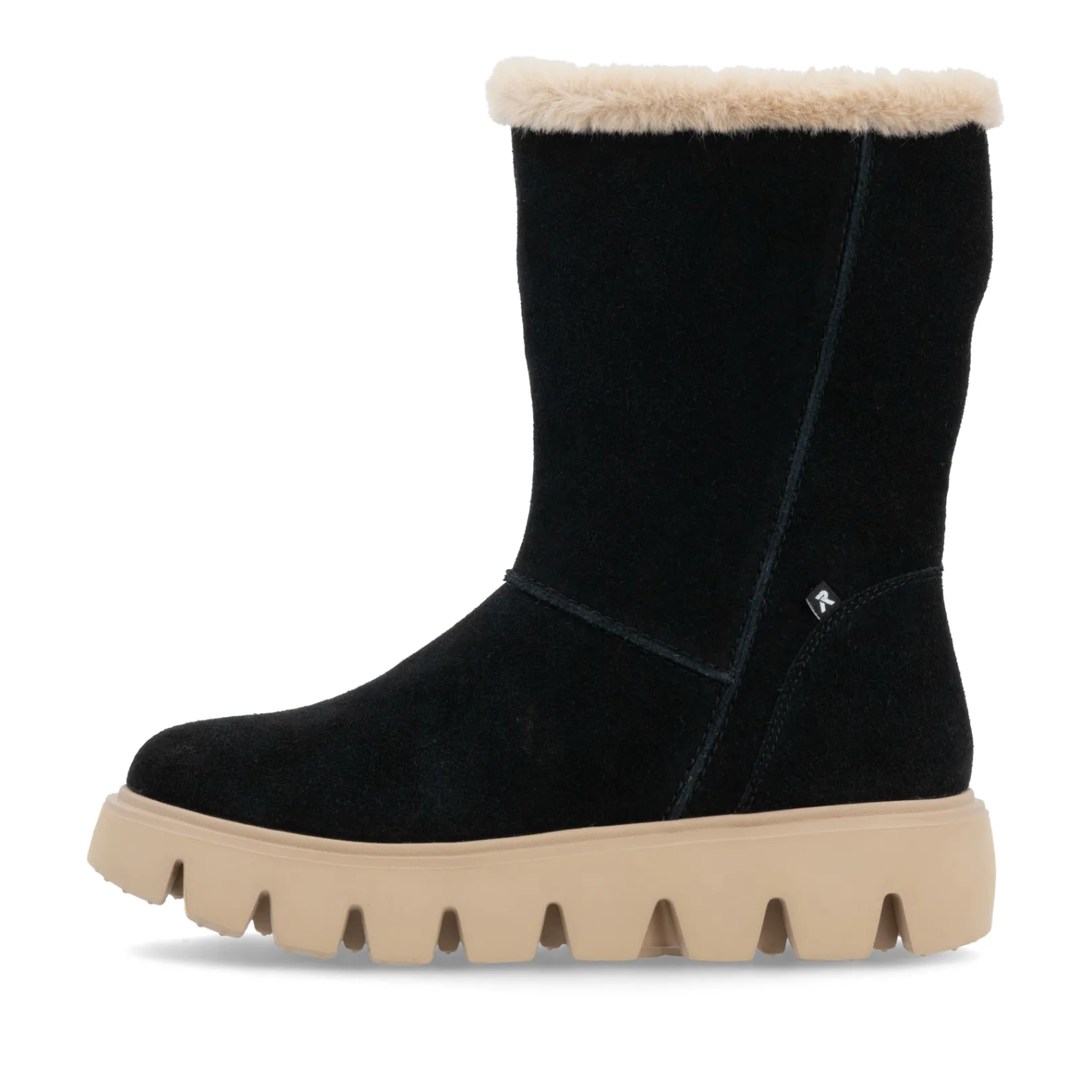 Rieker Stiefeletten & Boots | Fluffy<Damen Hochschaftstiefel urban Schwarz