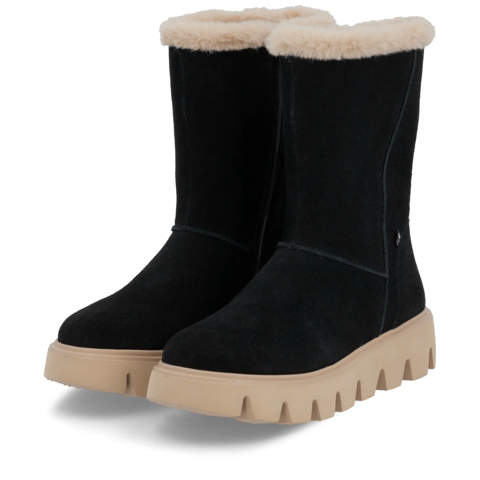 Rieker Stiefeletten & Boots | Fluffy<Damen Hochschaftstiefel urban Schwarz