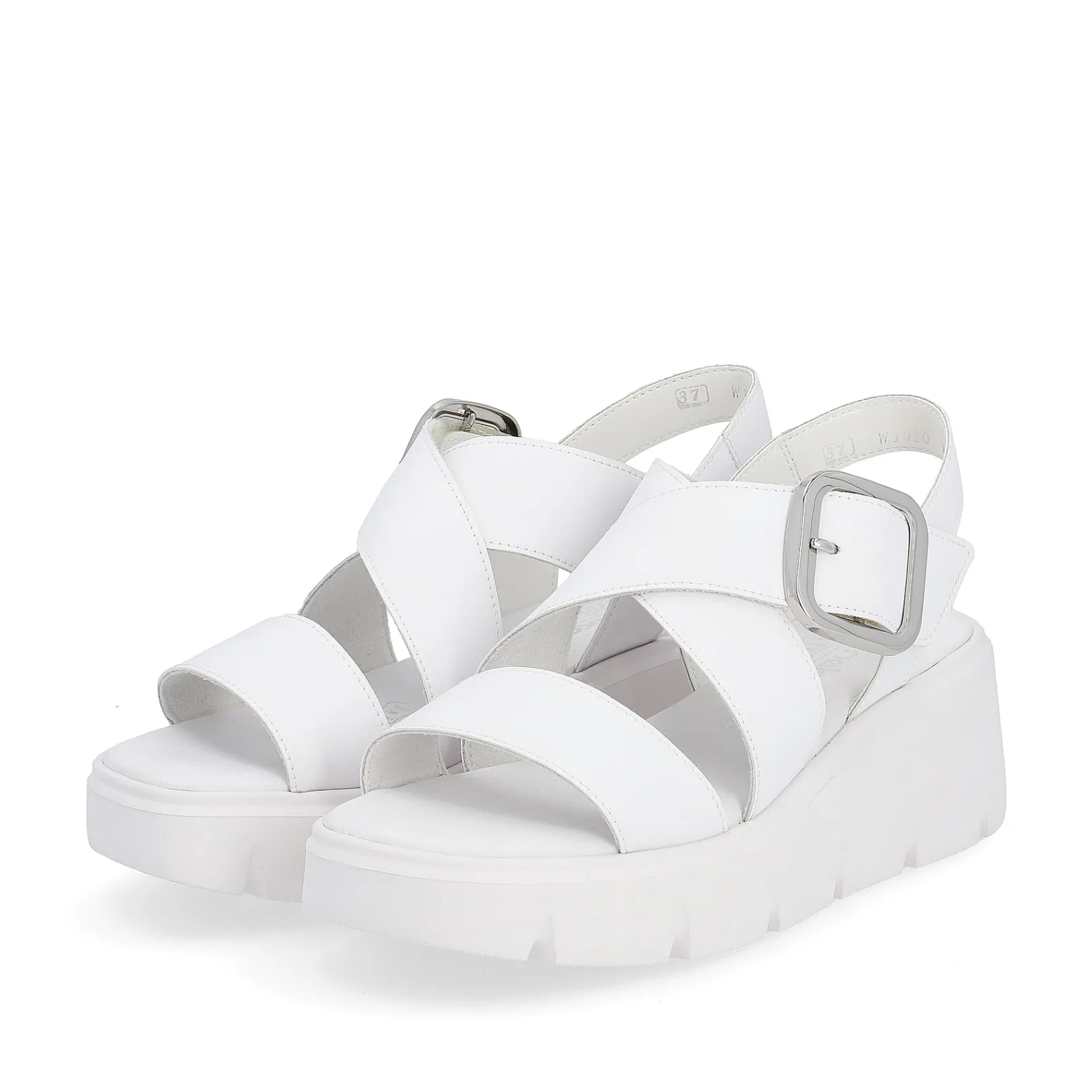 Rieker Sandalen & Sandaletten<Damen Keilsandaletten antique white Weiss