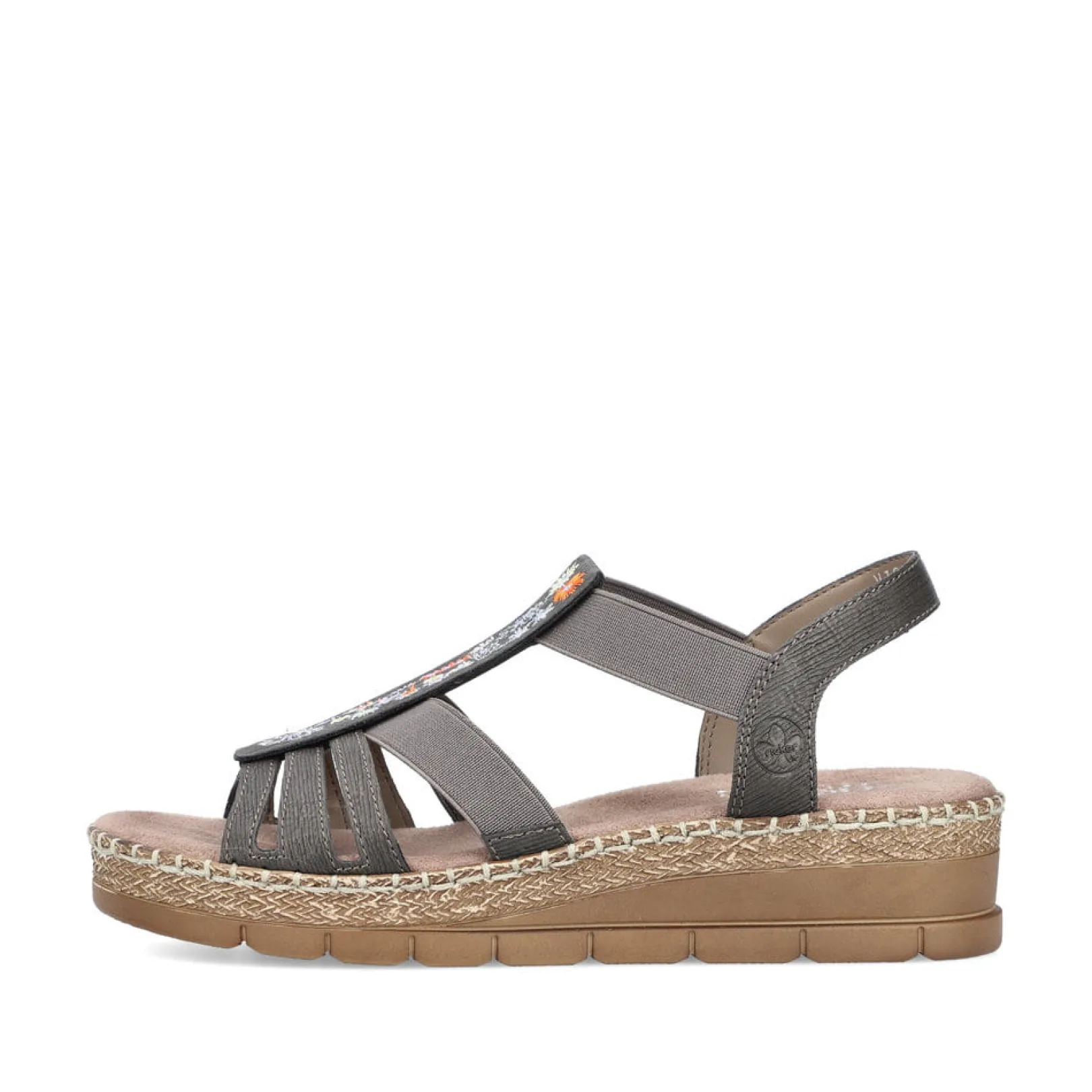 Rieker Sandalen & Sandaletten<Damen Keilsandaletten asphalt Grau