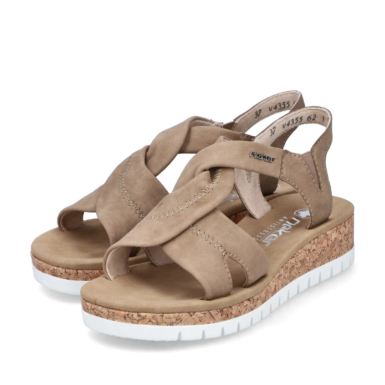 Rieker Sandalen & Sandaletten<Damen Keilsandaletten braun- Beige