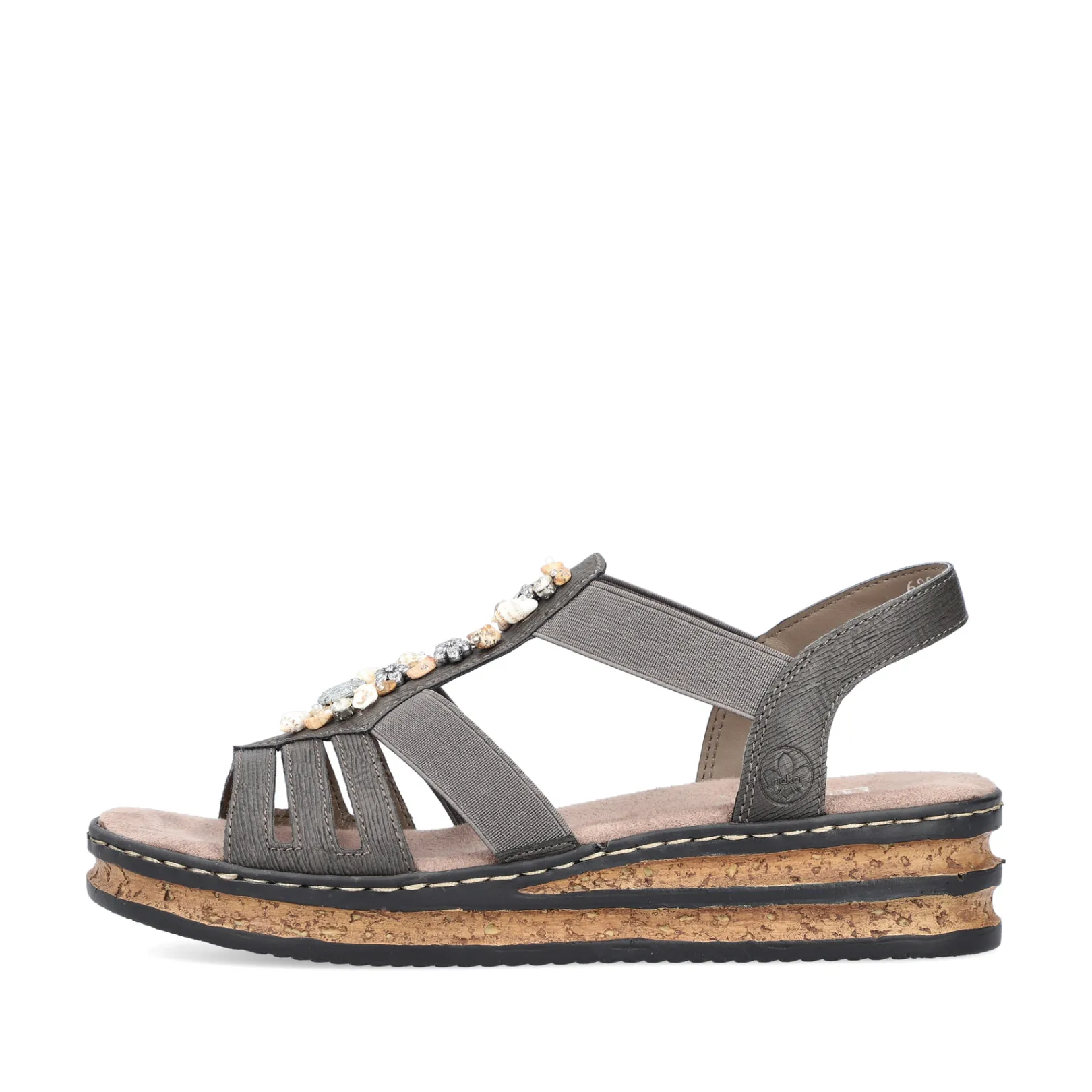 Rieker Sandalen & Sandaletten<Damen Keilsandaletten braun Grau