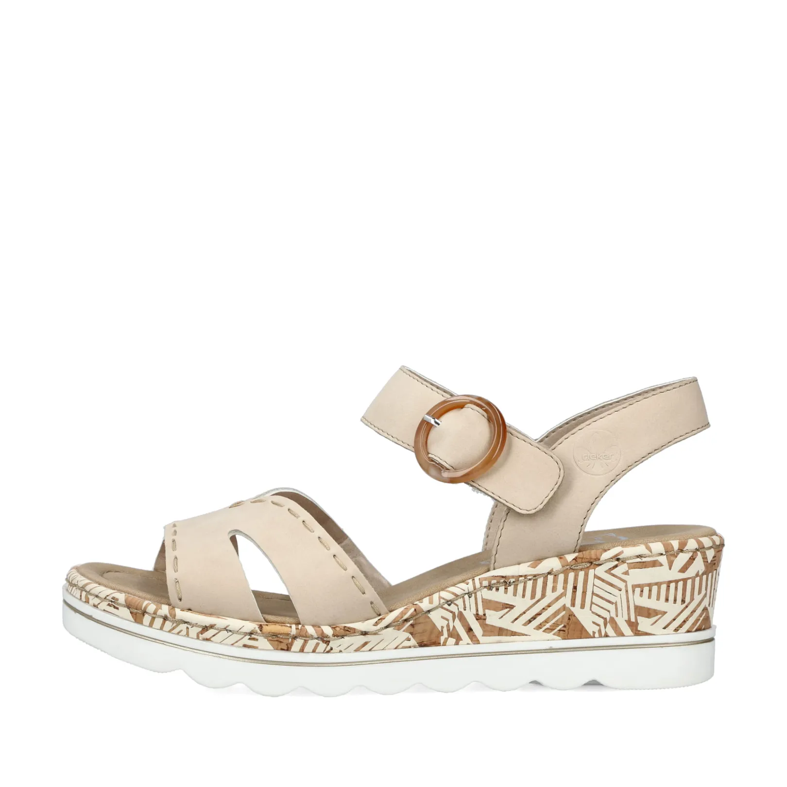 Rieker Sandalen & Sandaletten<Damen Keilsandaletten champagner Beige