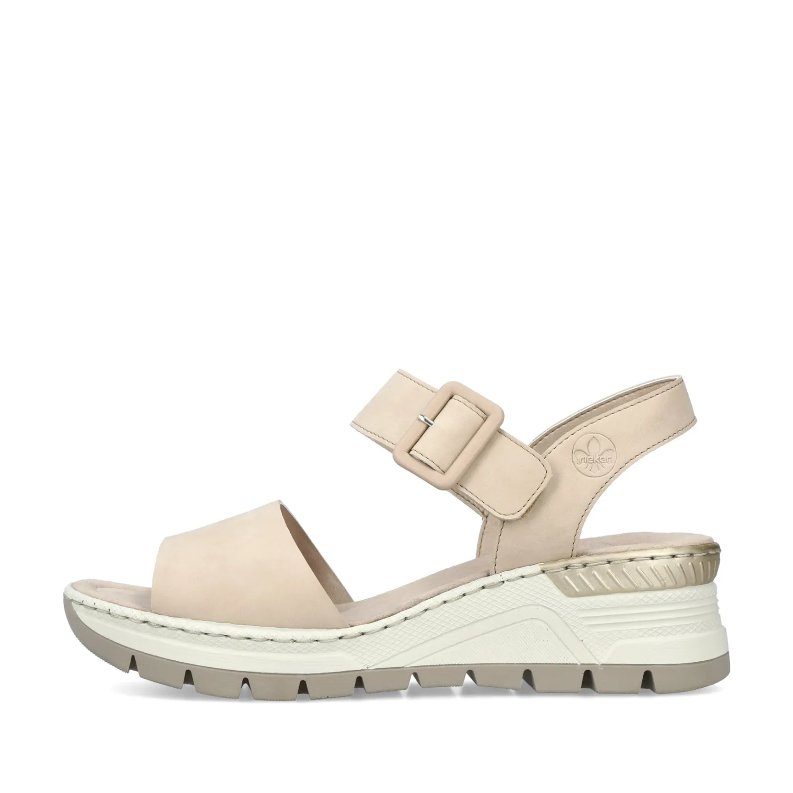 Rieker Sandalen & Sandaletten<Damen Keilsandaletten champagner Beige