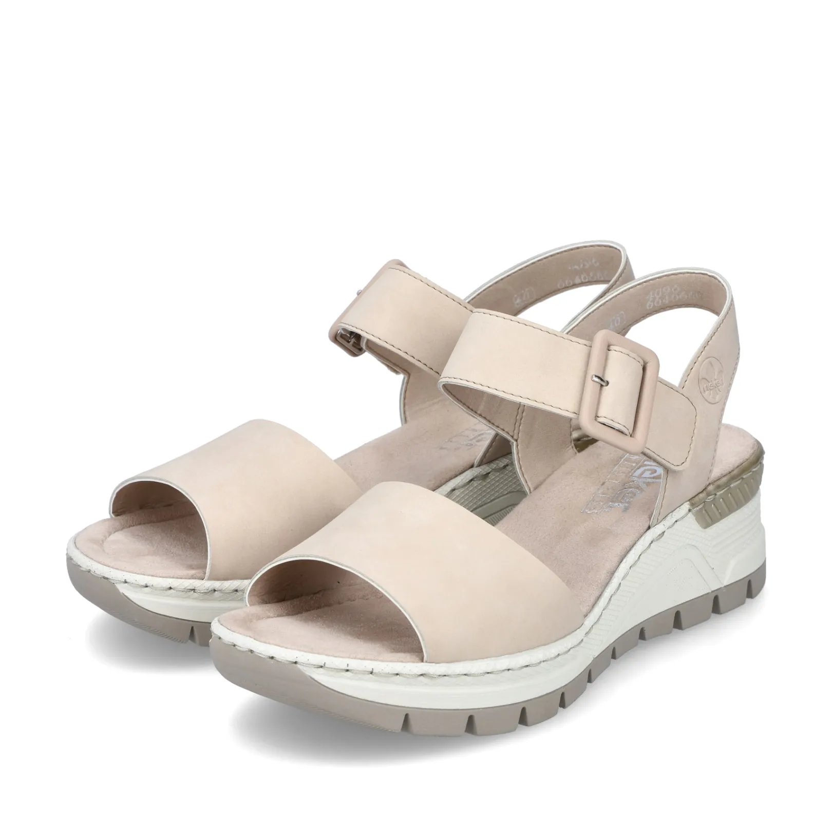 Rieker Sandalen & Sandaletten<Damen Keilsandaletten champagner Beige