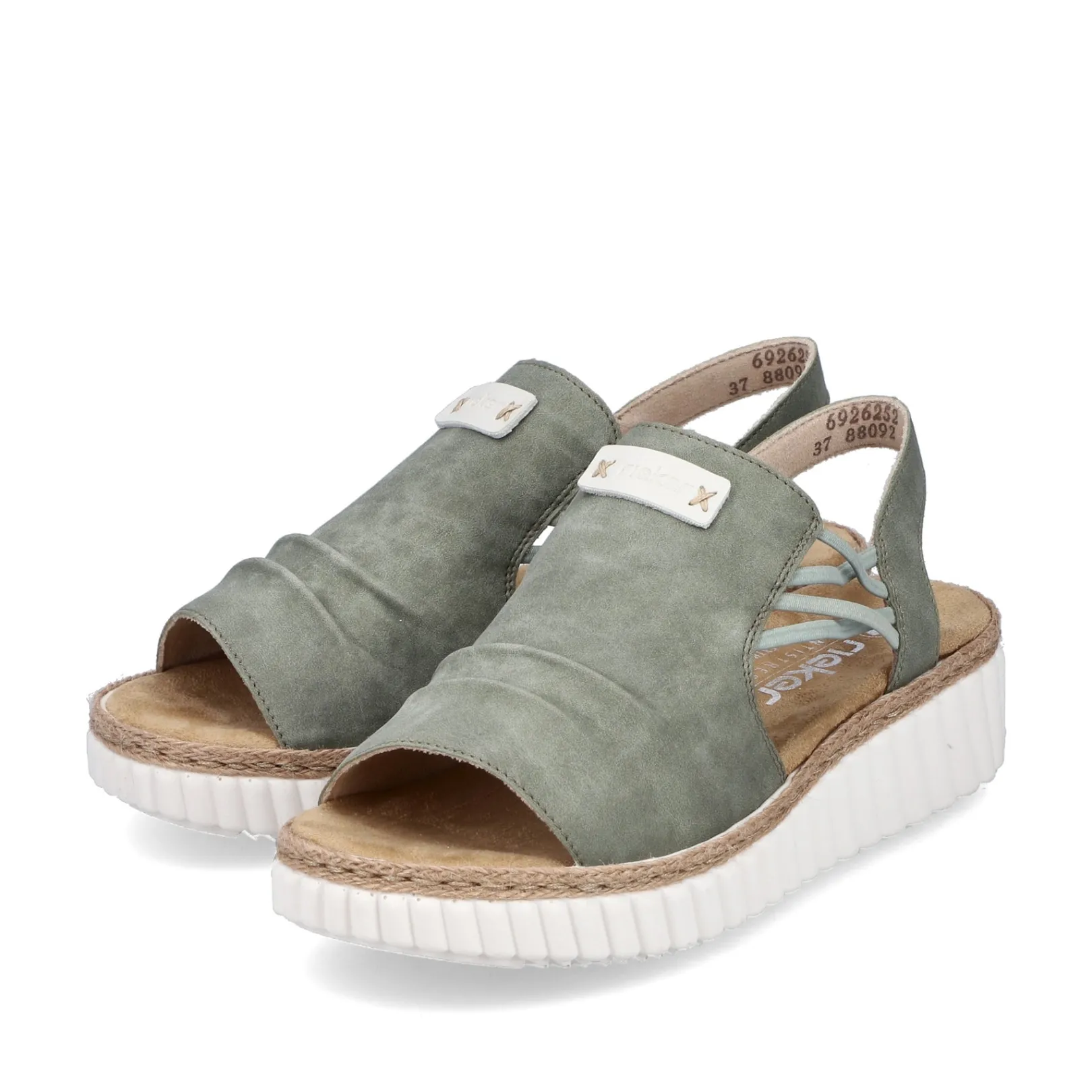 Rieker Sandalen & Sandaletten<Damen Keilsandaletten grau Grün