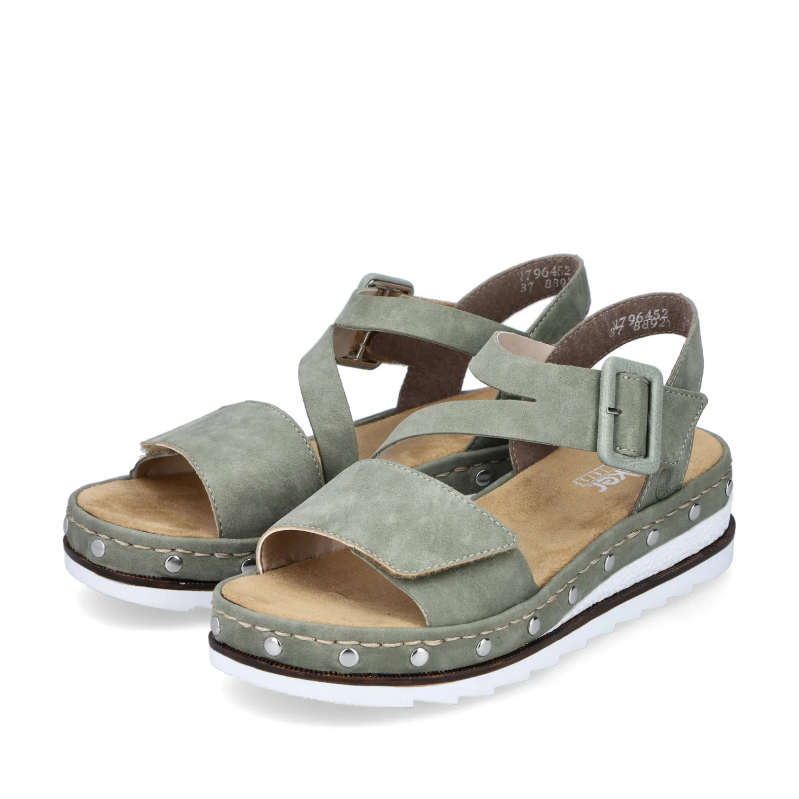 Rieker Sandalen & Sandaletten<Damen Keilsandaletten grau Grün