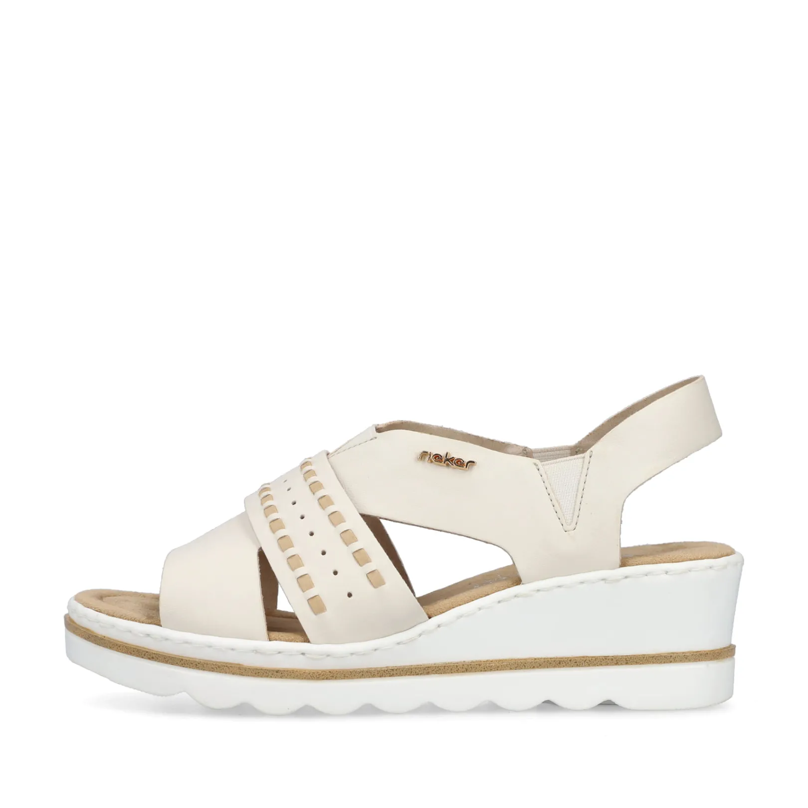 Rieker Sandalen & Sandaletten<Damen Keilsandaletten hell Beige