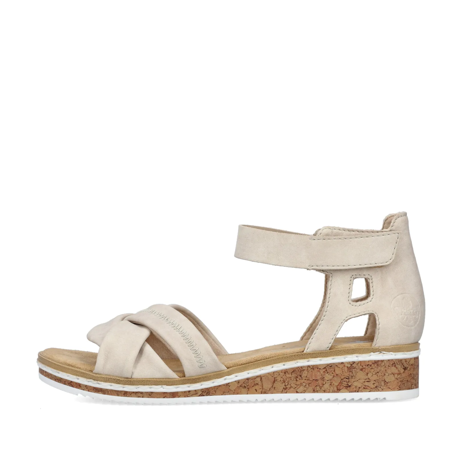 Rieker Sandalen & Sandaletten<Damen Keilsandaletten hell Beige