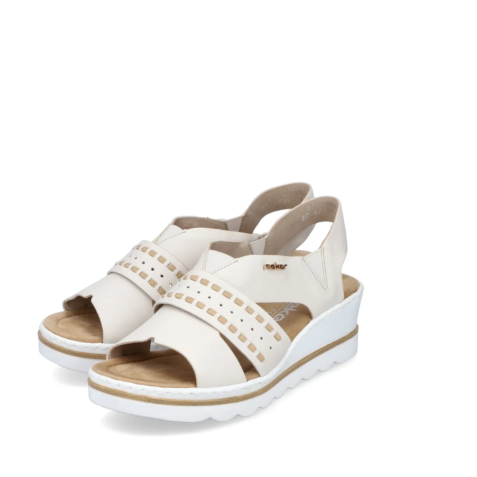 Rieker Sandalen & Sandaletten<Damen Keilsandaletten hell Beige