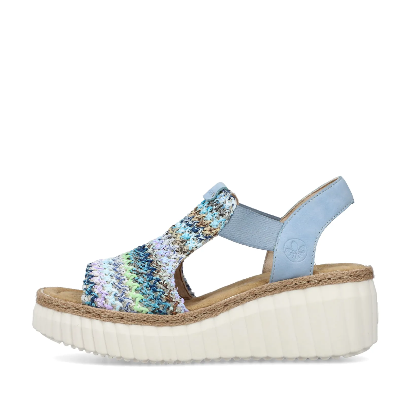 Rieker Sandalen & Sandaletten<Damen Keilsandaletten himmel-mehrfarbig Blau