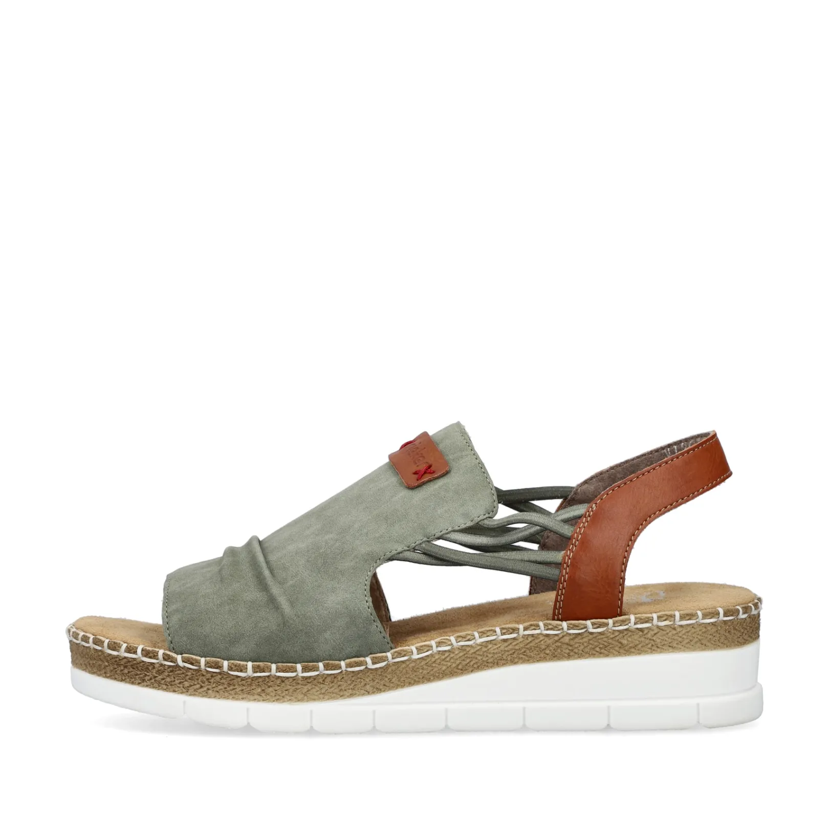 Rieker Sandalen & Sandaletten<Damen Keilsandaletten khaki Grün