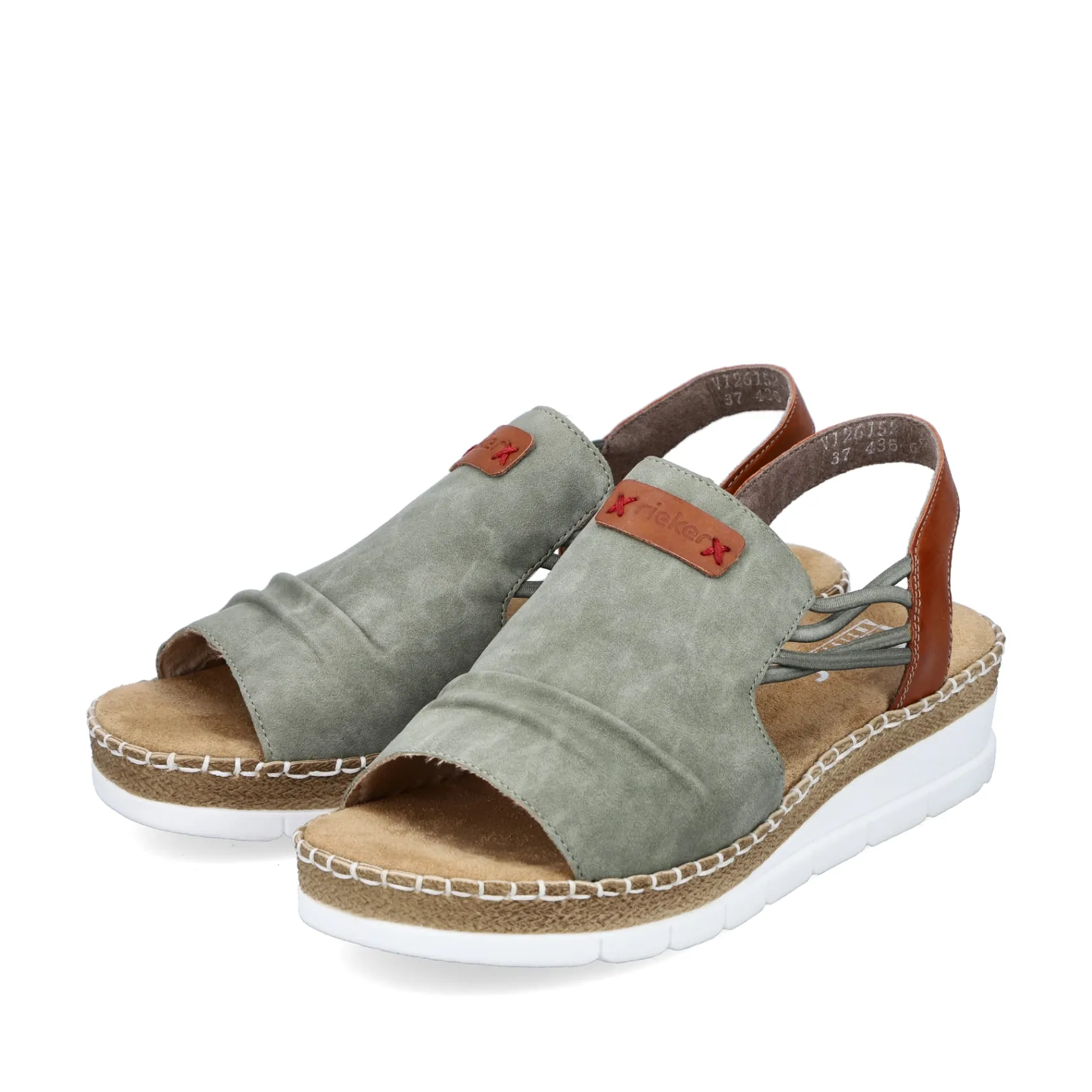 Rieker Sandalen & Sandaletten<Damen Keilsandaletten khaki Grün