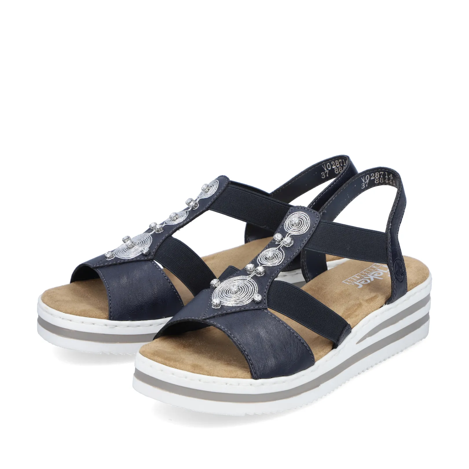 Rieker Sandalen & Sandaletten<Damen Keilsandaletten marine Blau