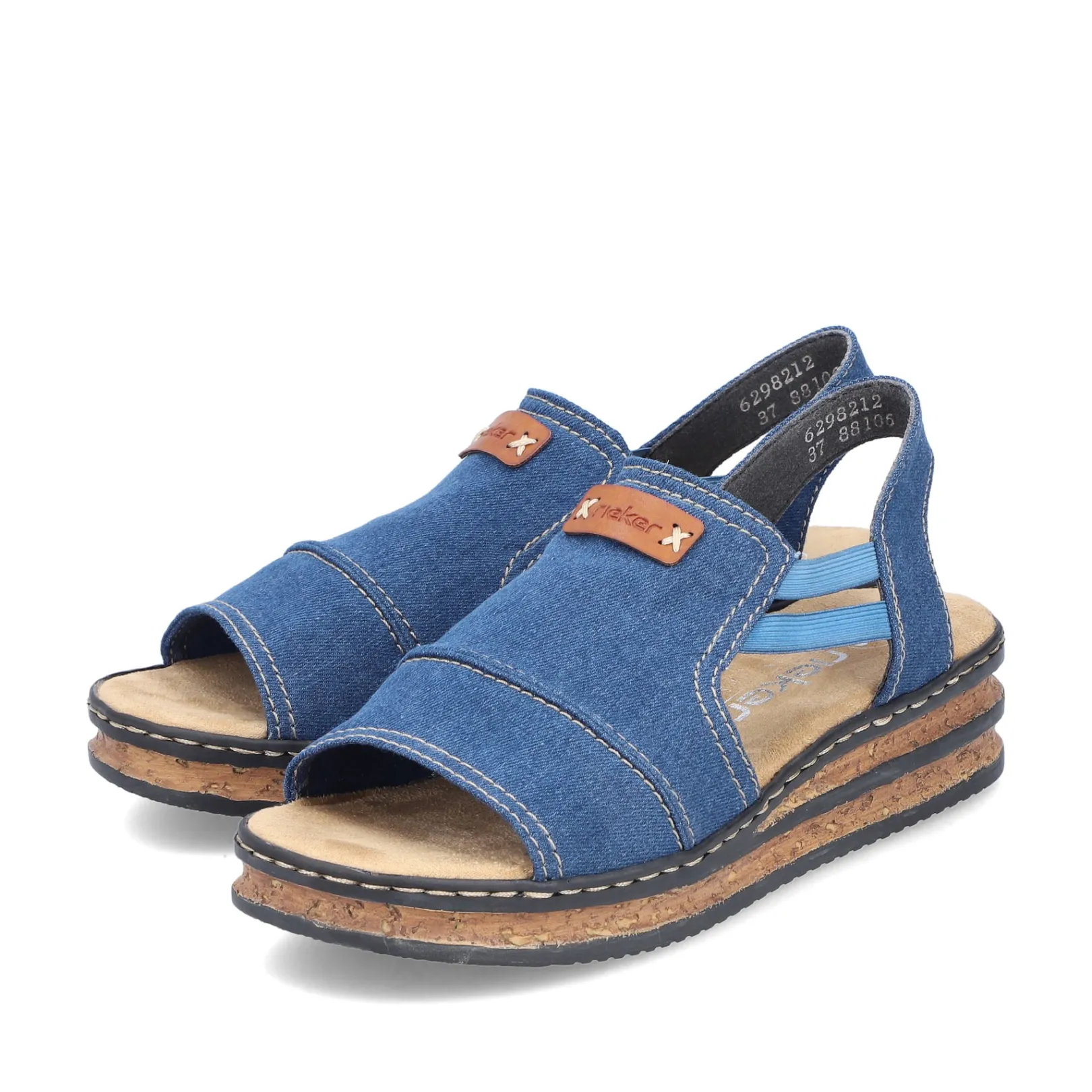 Rieker Sandalen & Sandaletten<Damen Keilsandaletten meeres Blau