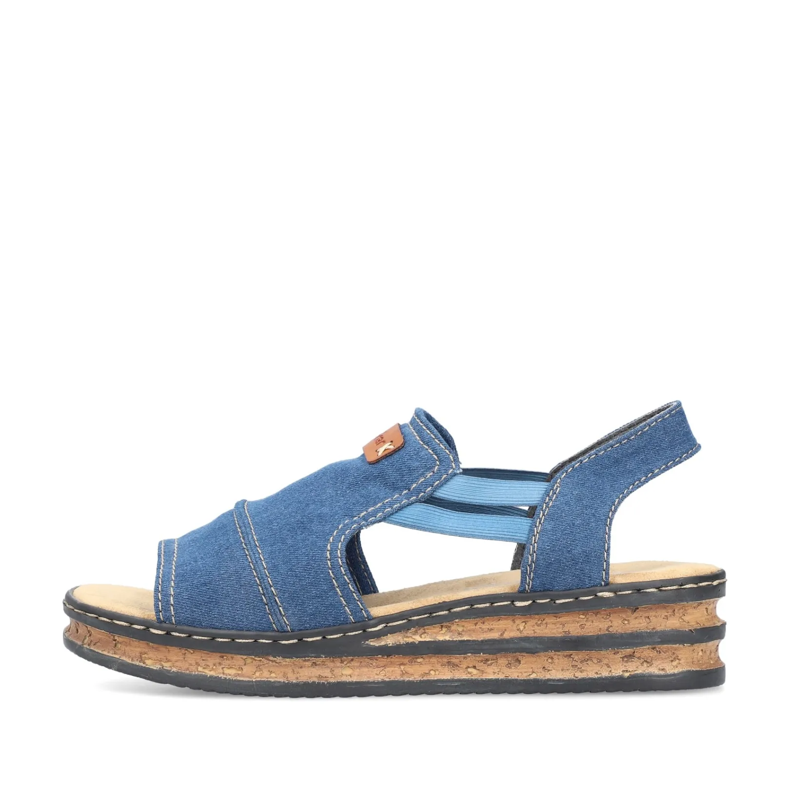 Rieker Sandalen & Sandaletten<Damen Keilsandaletten meeres Blau