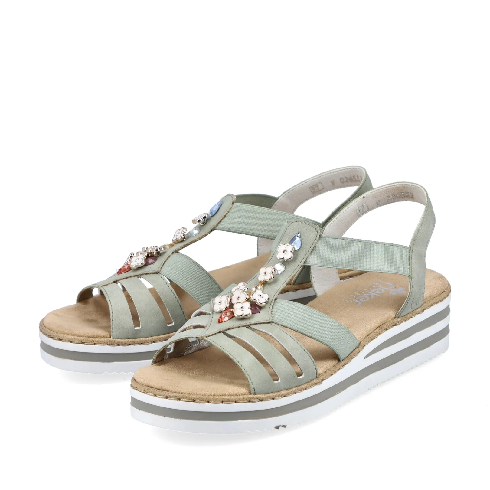 Rieker Sandalen & Sandaletten<Damen Keilsandaletten mint Grün