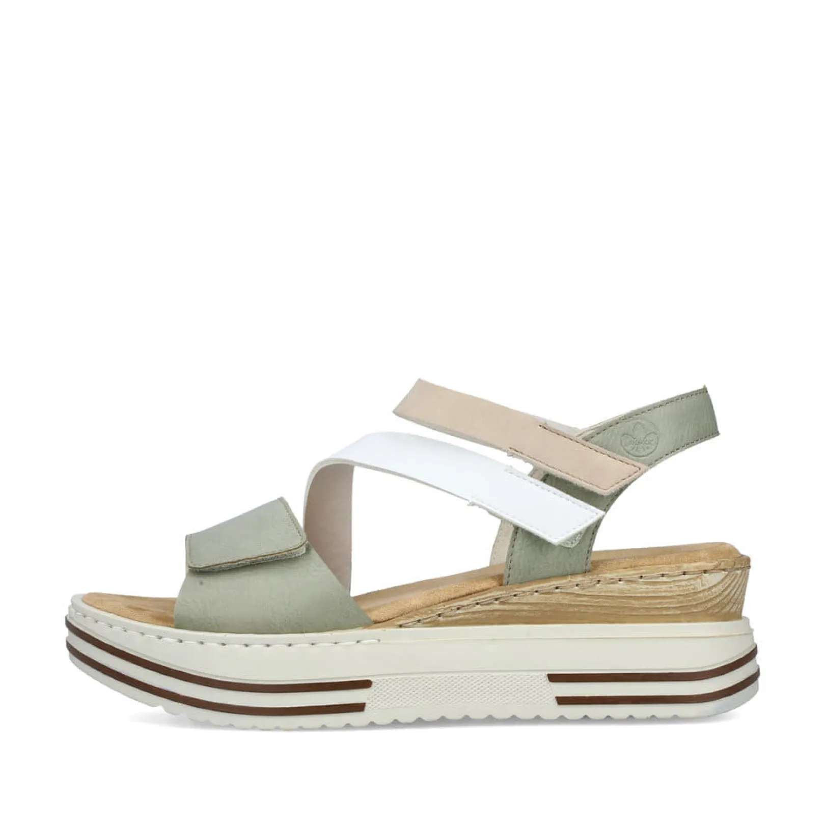 Rieker Sandalen & Sandaletten<Damen Keilsandaletten mint-weiß-beige Grün