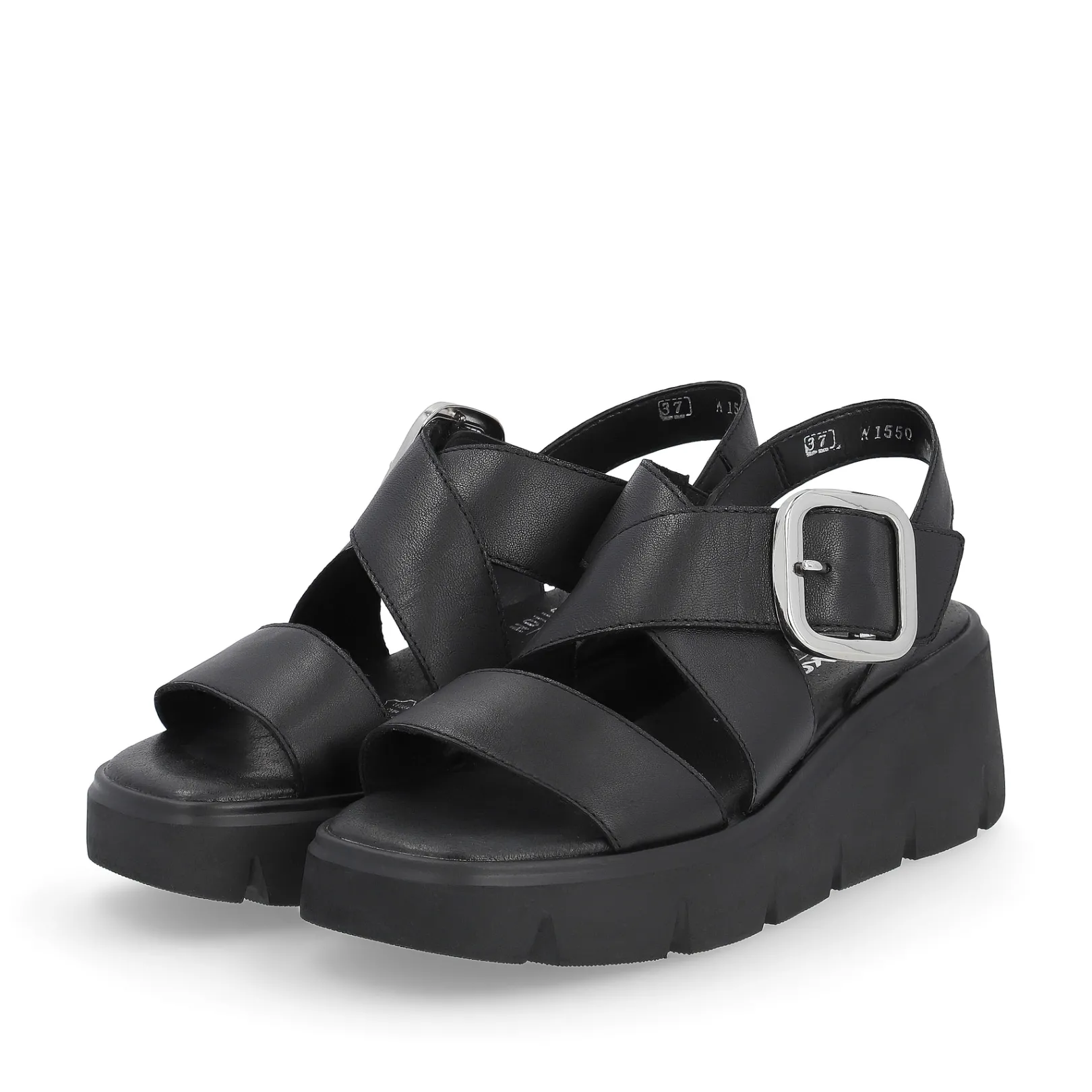 Rieker Sandalen & Sandaletten<Damen Keilsandaletten noir Schwarz