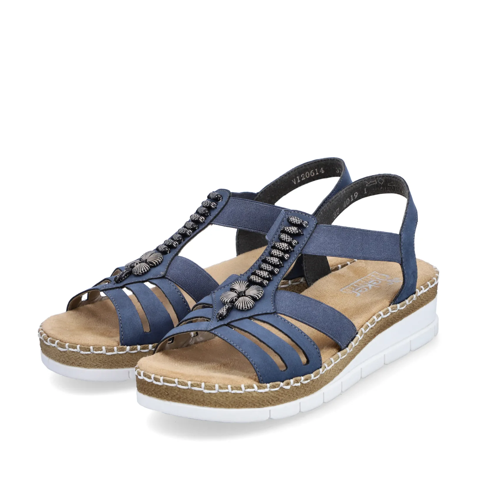 Rieker Sandalen & Sandaletten<Damen Keilsandaletten pazifik Blau