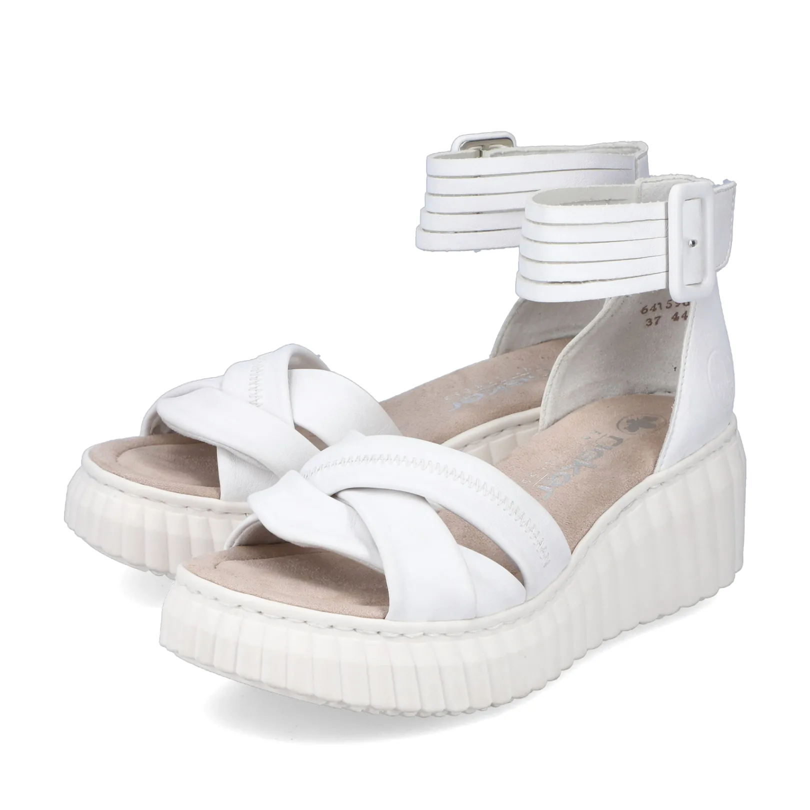 Rieker Sandalen & Sandaletten<Damen Keilsandaletten rein Weiss