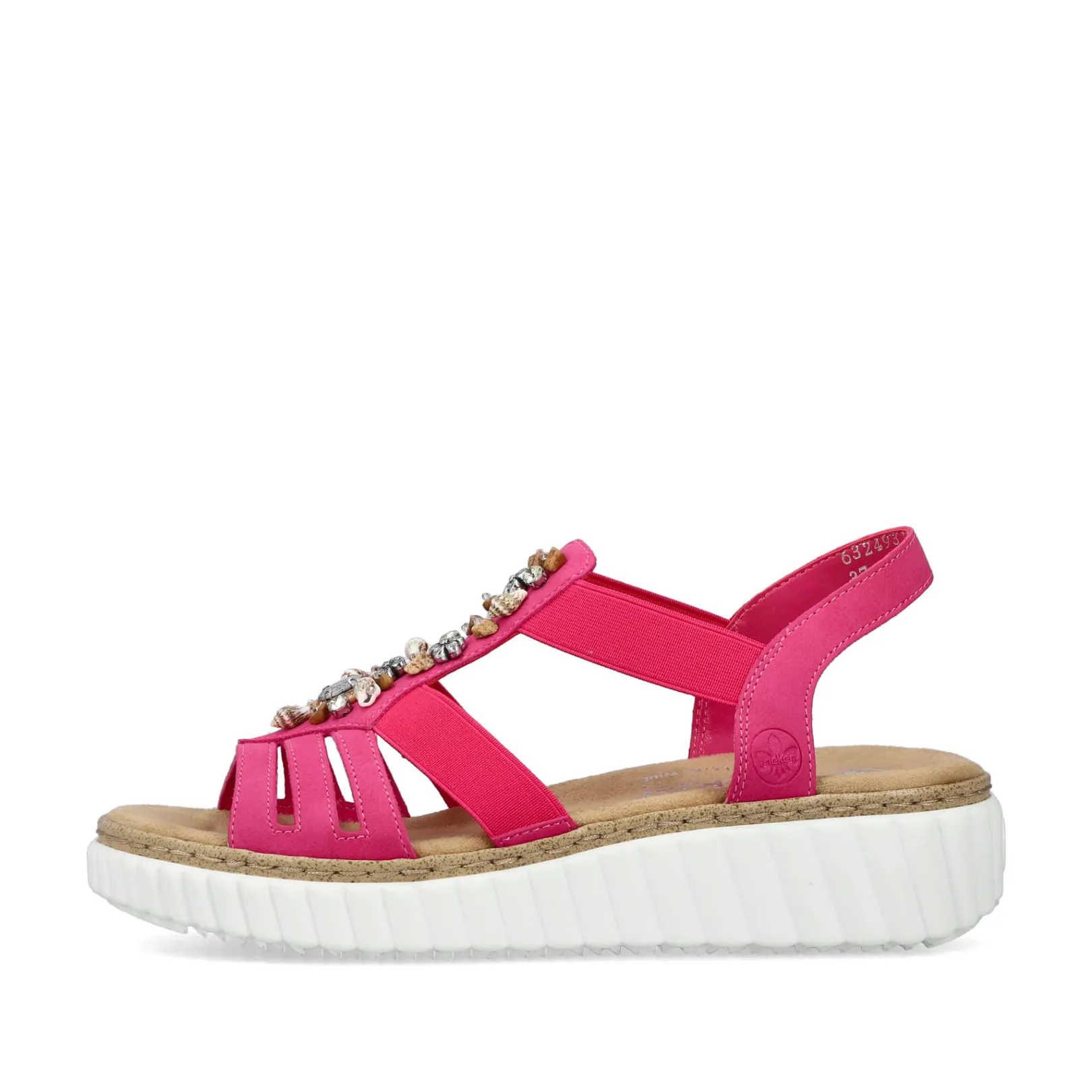 Rieker Sandalen & Sandaletten<Damen Keilsandaletten Rosa