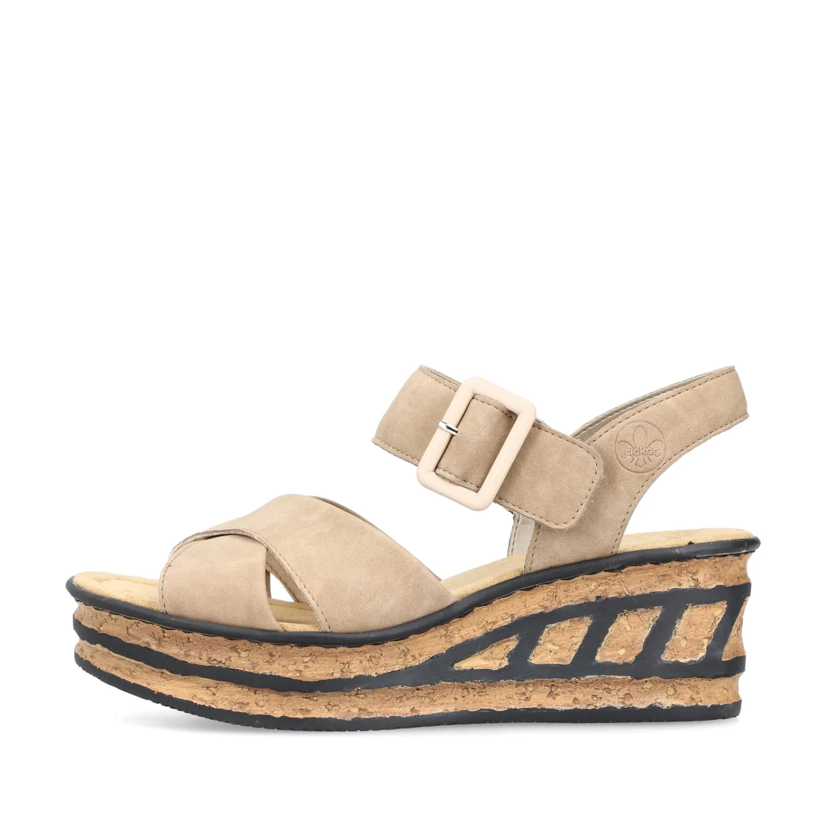 Rieker Sandalen & Sandaletten<Damen Keilsandaletten sand Beige