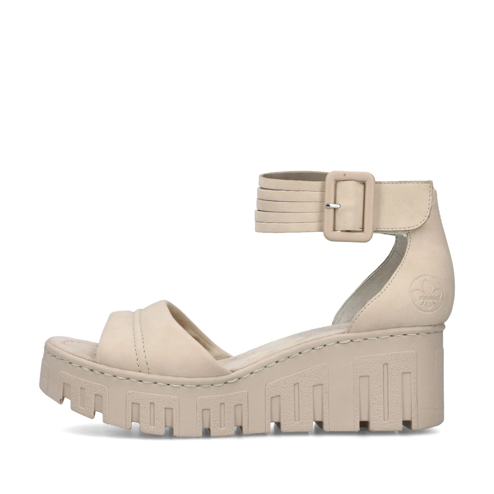 Rieker Sandalen & Sandaletten<Damen Keilsandaletten sand Beige