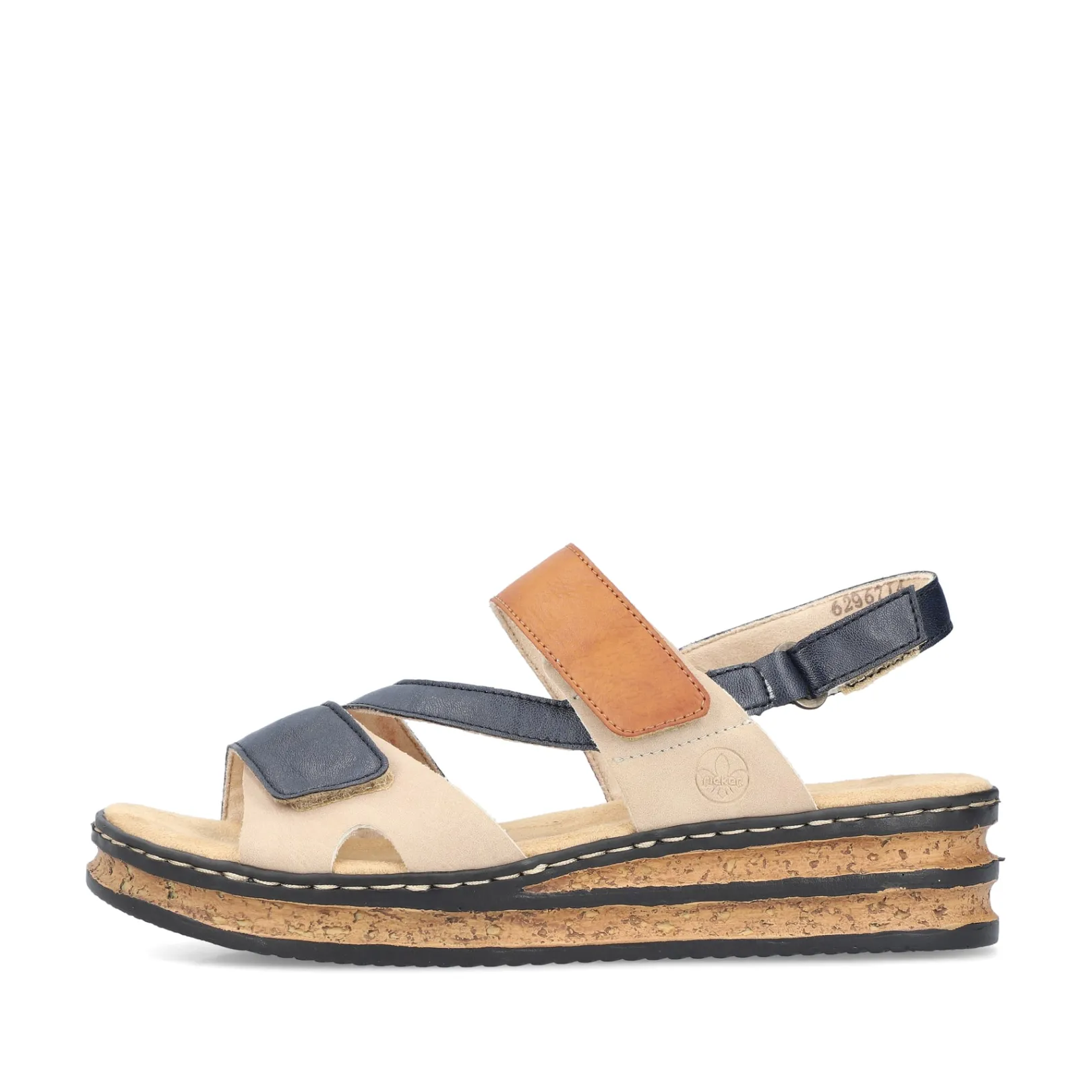 Rieker Sandalen & Sandaletten<Damen Keilsandaletten schiefer Blau