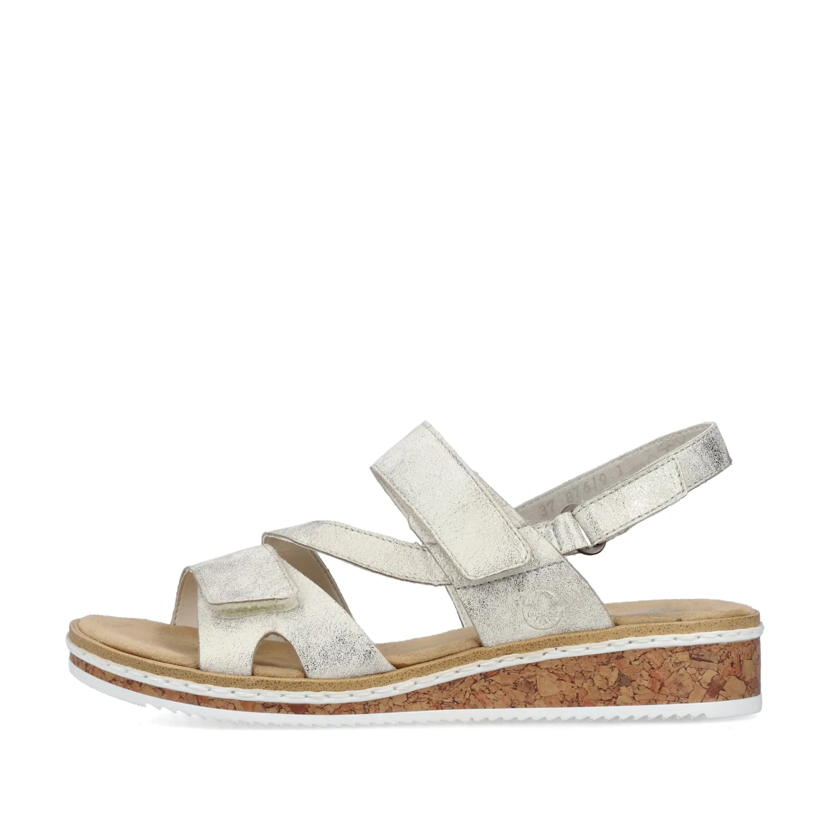 Rieker Sandalen & Sandaletten<Damen Keilsandaletten silber- Metallic