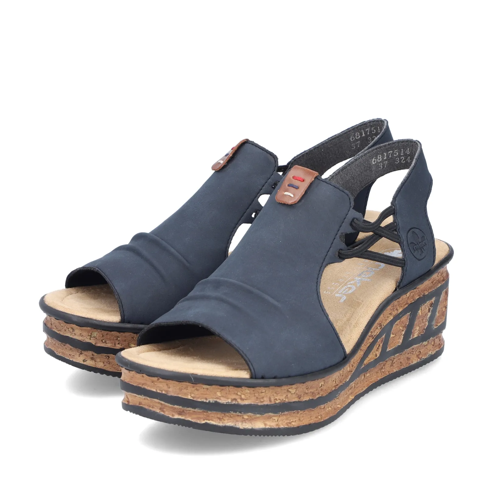 Rieker Sandalen & Sandaletten<Damen Keilsandaletten stahl Blau