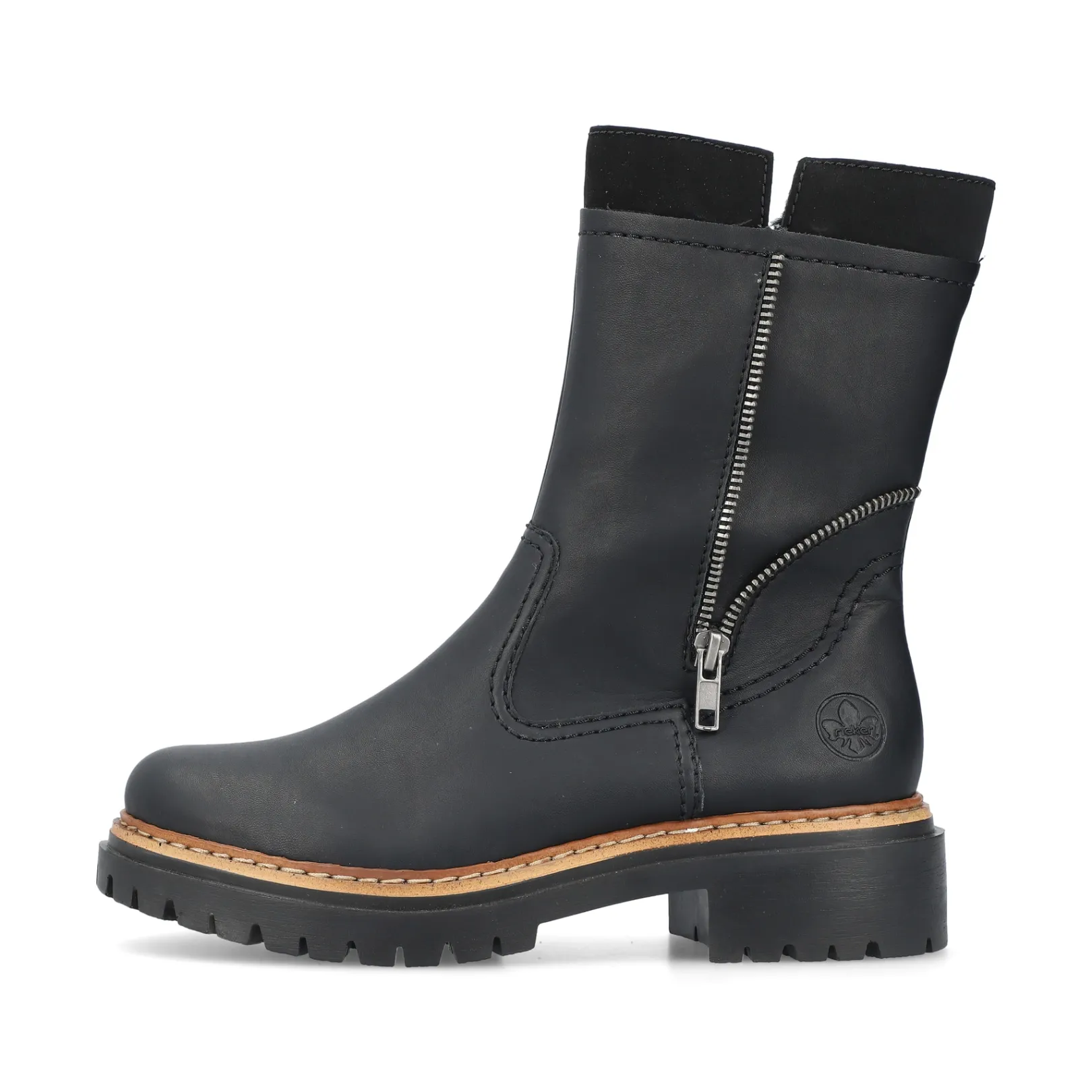 Rieker Stiefeletten & Boots<Damen Kurzstiefel asphalt Schwarz