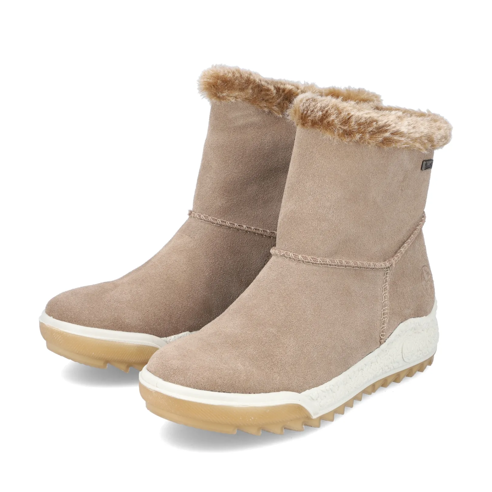 Rieker Stiefeletten & Boots | Fluffy<Damen Kurzstiefel braun Beige