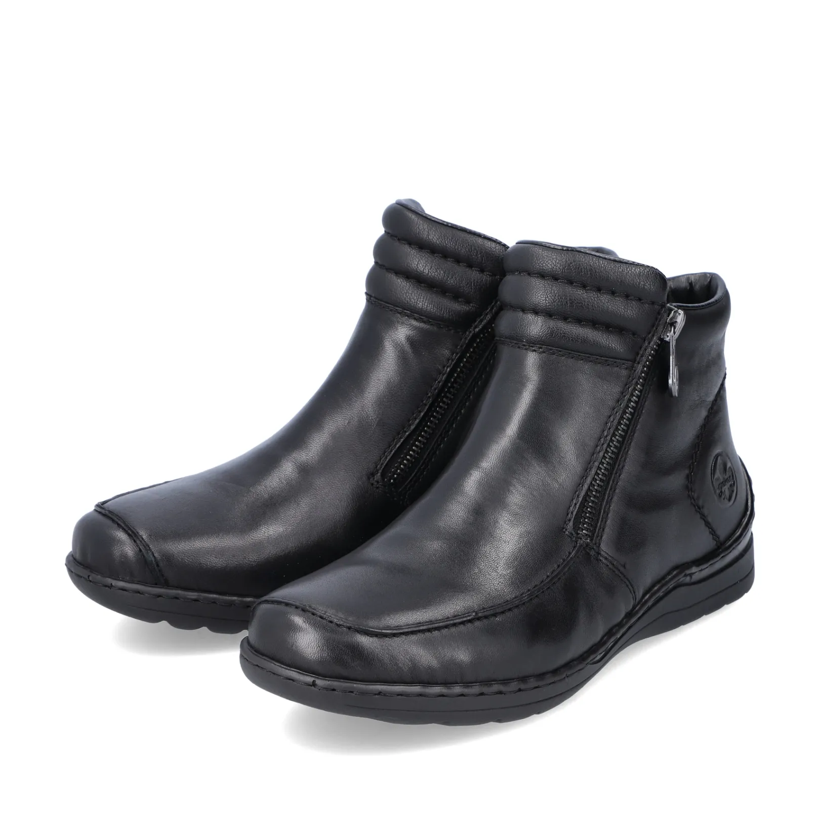 Rieker Stiefeletten & Boots<Damen Kurzstiefel glanz Schwarz