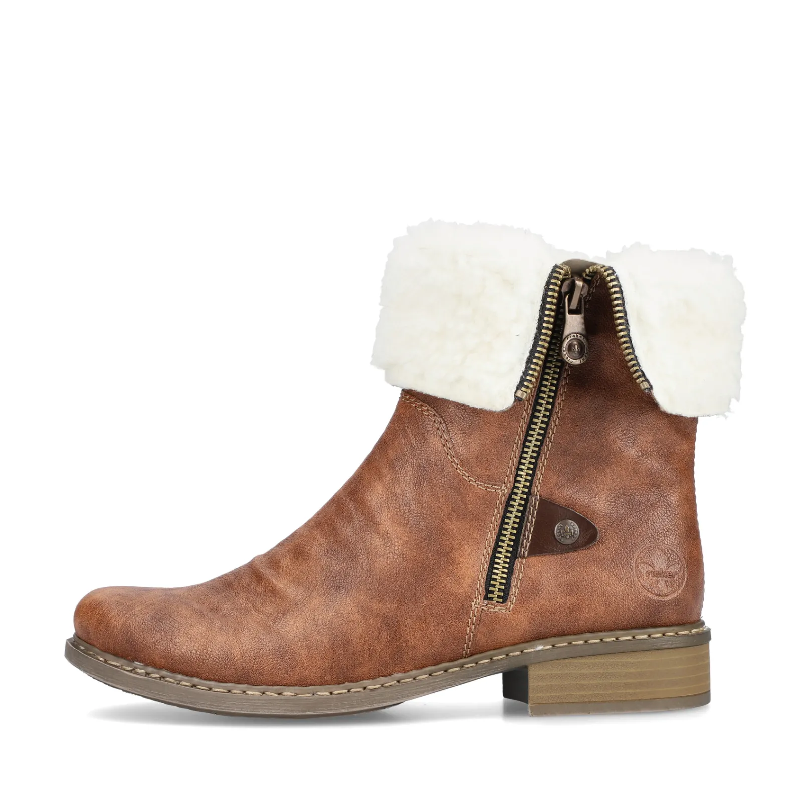 Rieker Stiefeletten & Boots | Fluffy<Damen Kurzstiefel kastanien Braun