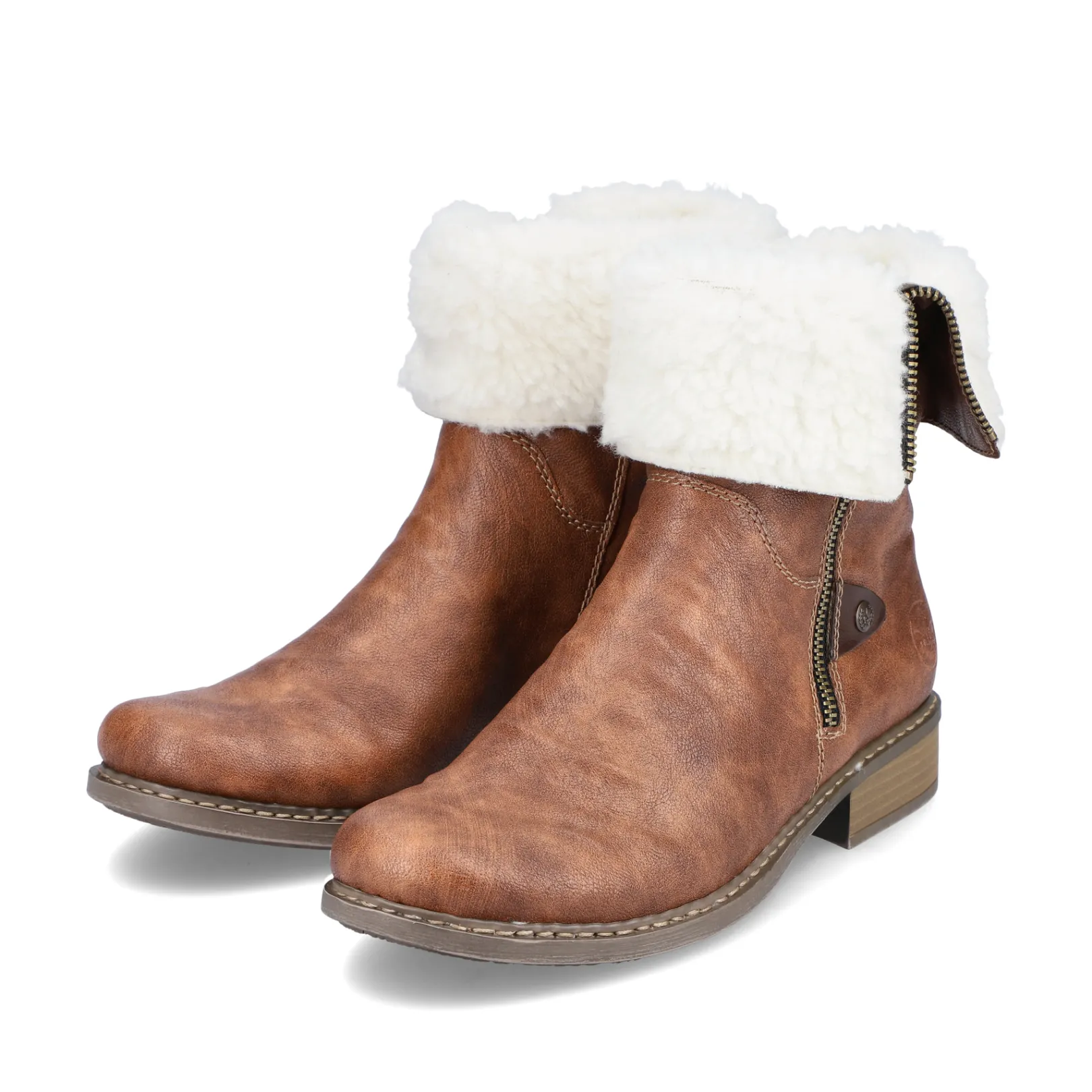 Rieker Stiefeletten & Boots | Fluffy<Damen Kurzstiefel kastanien Braun